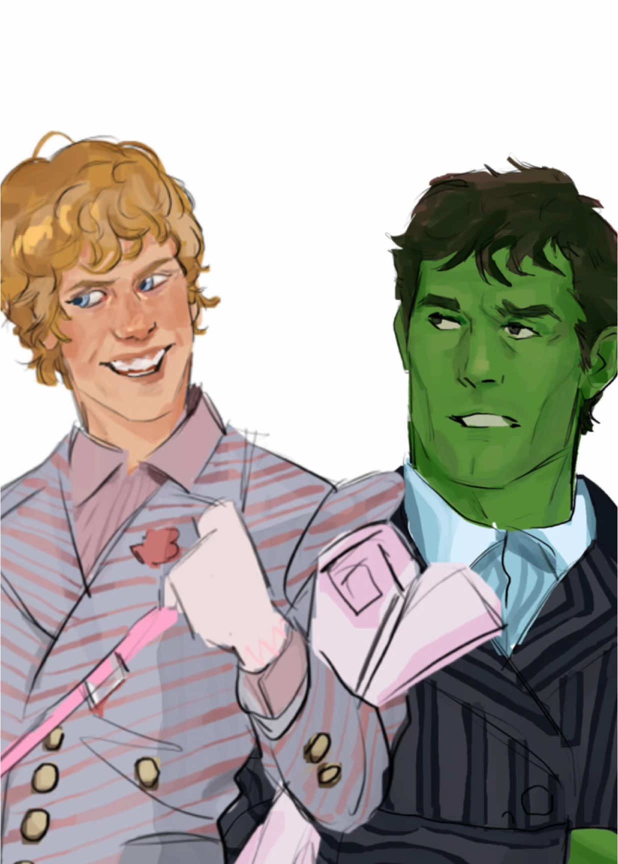“blonde 🙄” everytime I hear this song I think of them #markwebber #sebastianvettel #sebmark #sebmarkedit #whatisthingfeeling #wicked #wickedmovie #genderswap #f1tiktok #f1fanart 