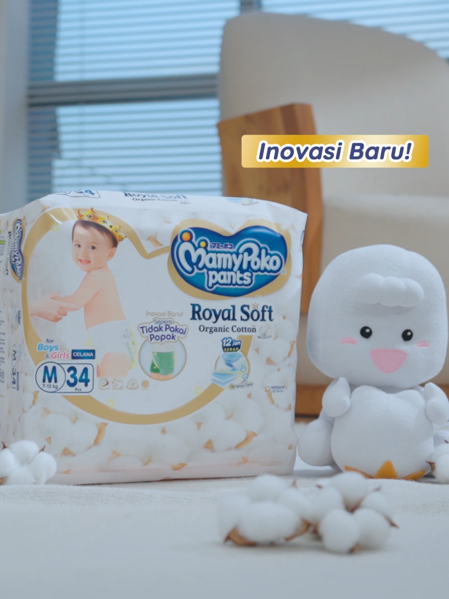 Inovasi Baru dari MamyPoko Pants Royal Soft Organic Cotton. Memiliki Struktur Penyerap Berlapis sehingga serap banyak hingga 12 jam, namun 2X Tetap Tipis. Seperti Tidak Pakai Popok. MamyPoko Pants Royal Soft Organic Cotton superrr lembut sehingga cegah iritasi. Serap banyak, tetap tipis. Cocok untuk si Kecil yang aktif bergerak, karena super nyaman sepanjang hari Seperti Tidak Pakai Popok. #12JamSerapTetapTipis #SepertiTidakPakaiPopok #MamyPokoPantsRoyalSoft #OrganicCotton #MamyPokoJapanQuality License No.: 259145 Rekor Murni No. 11160/R.MURNI/VIII/2023