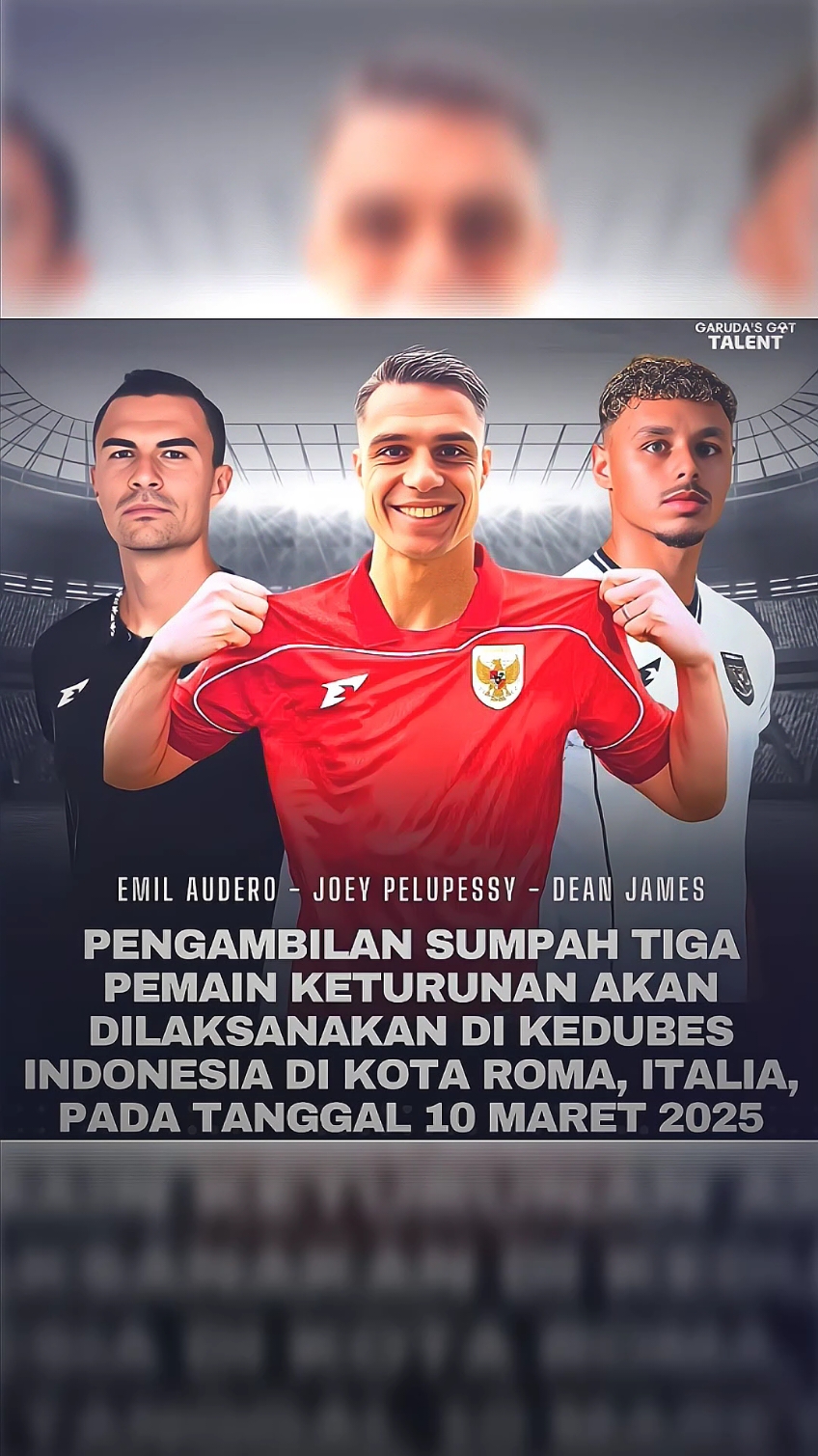 proses tercepat kah ini? 10 maret langsung sumpah di Roma cuy!!! #deanjames #emileudero #joeypelupessy #kitagaruda🇮🇩🦅 #worldcupqualifiers2026 #timnasindonesia🇮🇩 