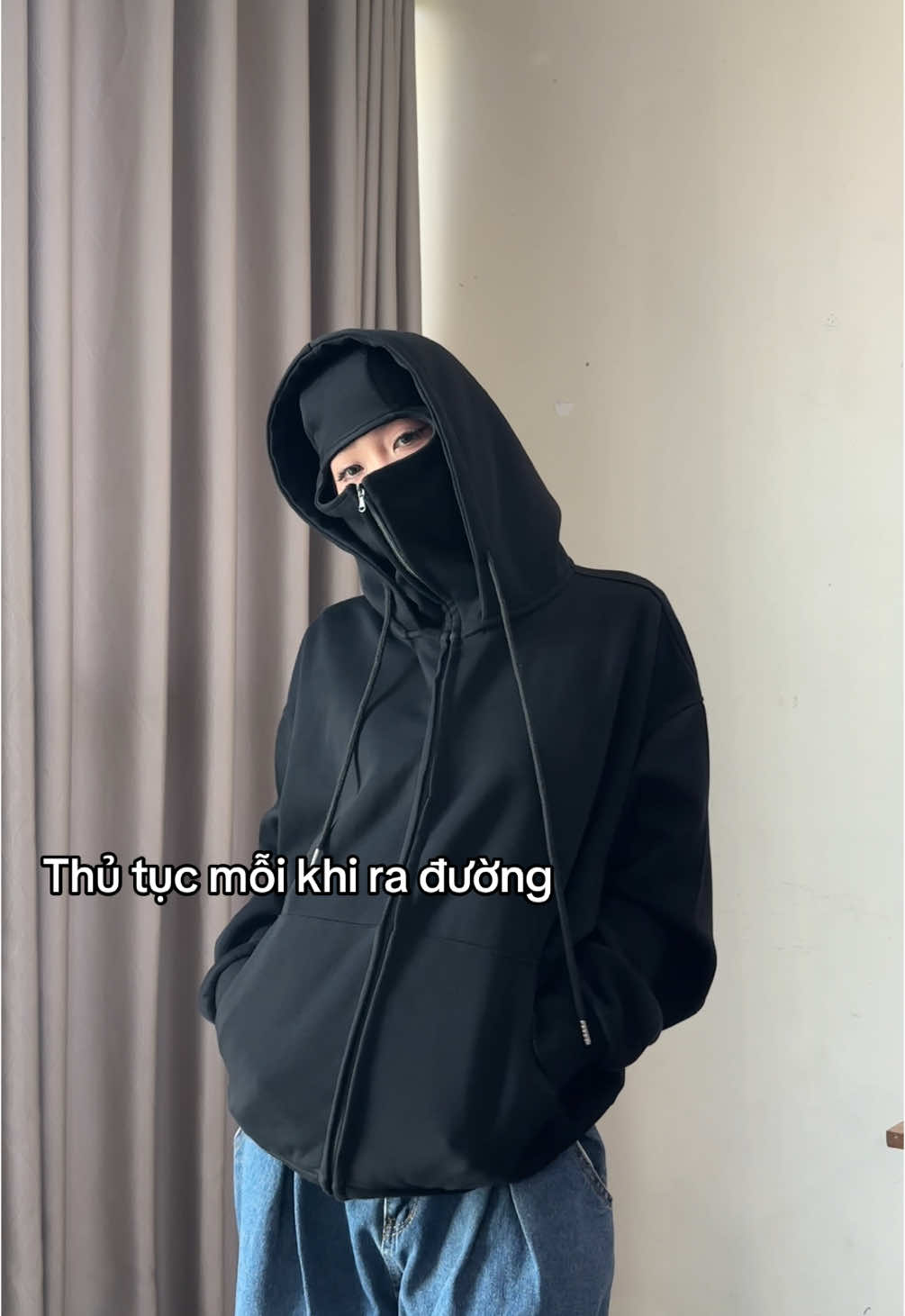 Hoodie chống nắng full face