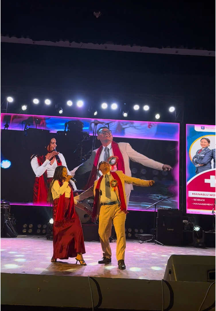 Our chairman ❤️ dancing at daley daley ft. Shanti Rani pariyar 🔥 #ManasluWorldCollege 