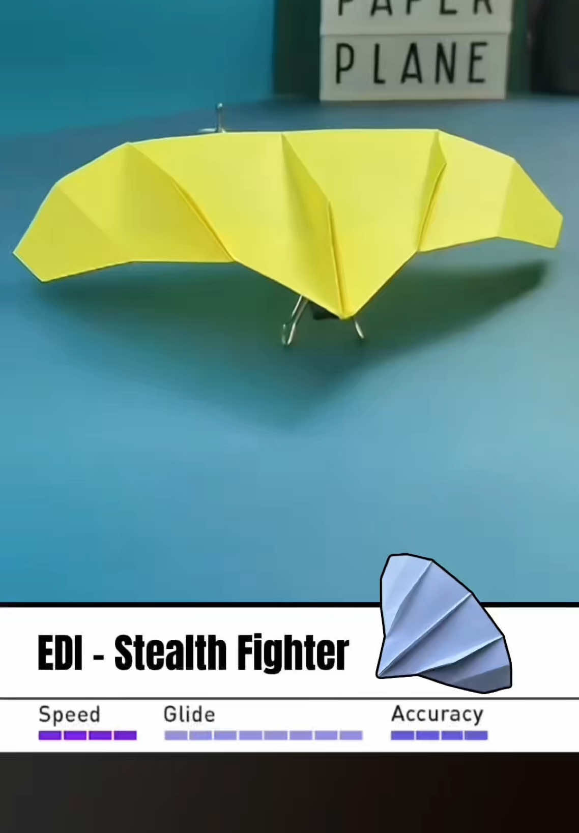 How to make paper fighter planes EASY - Supper fighter EDI- Stealth 🚀 #vvvreview #papercrafts #origami #DIY #handmadeplane #paperplane #paperairplane 