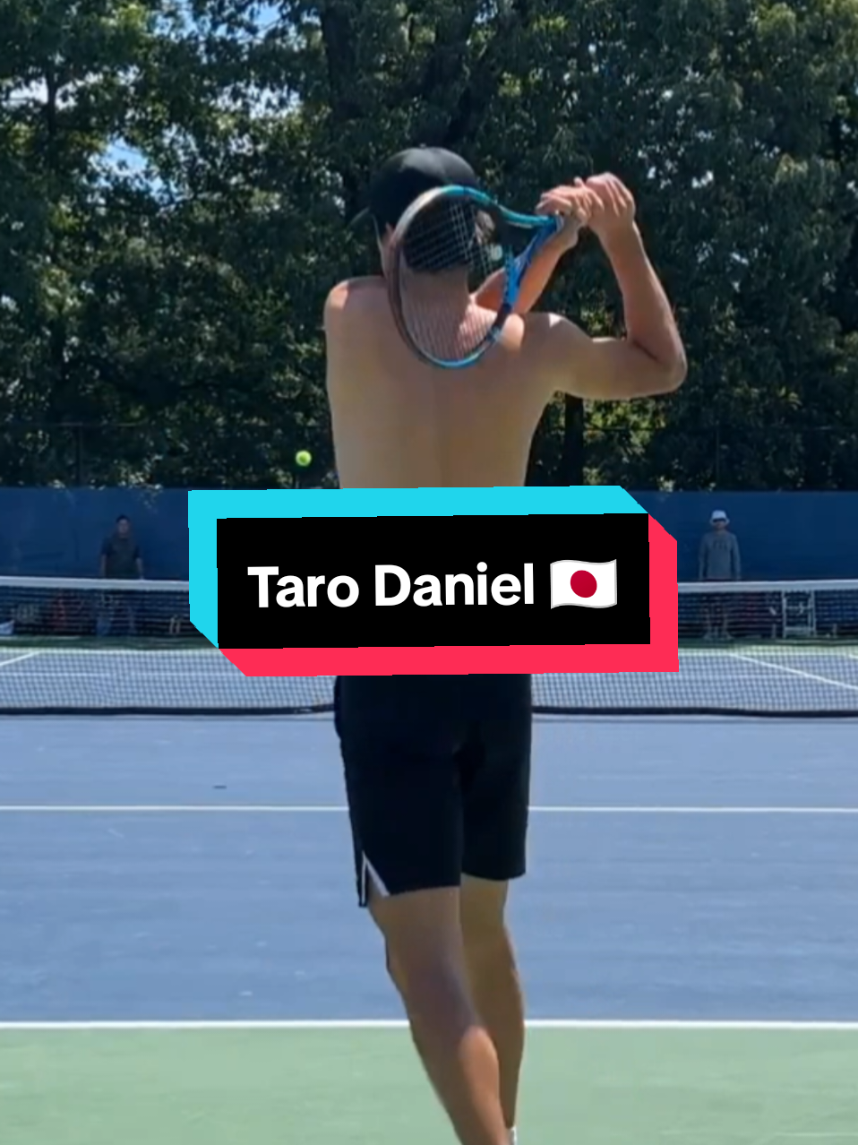 Taro Daniel practice against Watanuki  #tennis #courtlevel #tarodaniel #watanuki 