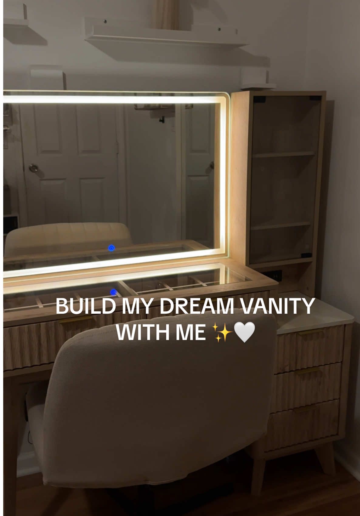 no one talk about the hustle of building this ✨ so worth it ✨🤍 #vanity #dreamvanity #fyp 