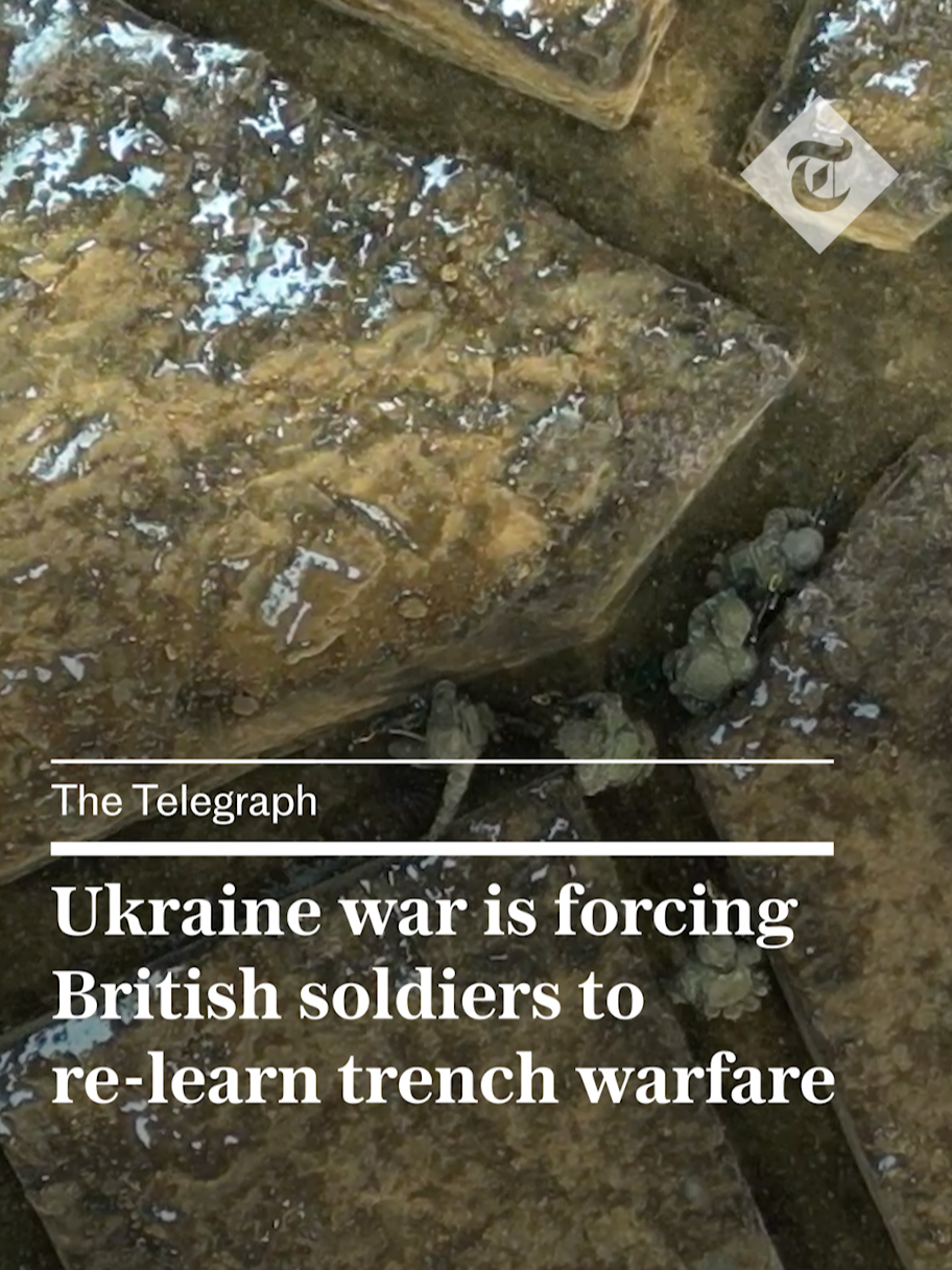 As conversation about British deployment in Ukraine continues, soldiers are having to sharpen their skills in trench warfare. The war in Ukraine has shown that trenches haven’t gone away in the 21st century but the last time British forces got involved in trench-to-trench fighting was the Falklands war in 1982. For more from #thetelegraph, click the link in our bio. 🔗 #ukraine #britisharmy #trench