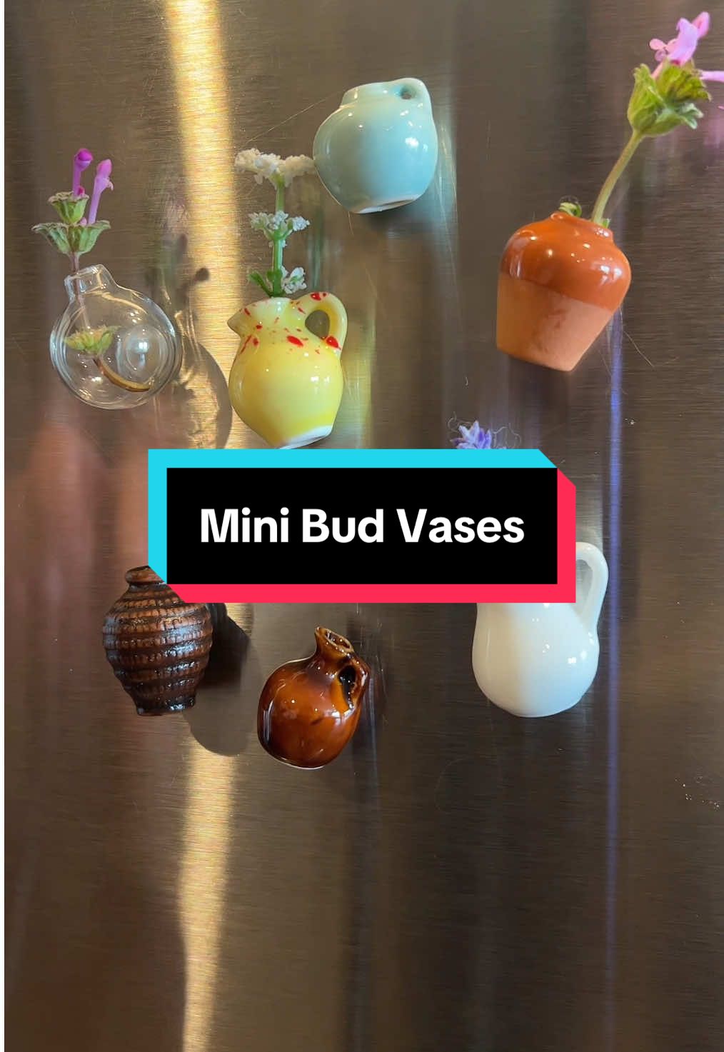These mini bud vases are perfect for adding a little bloom anywhere! 🌸  #minibudvase #budvase #magneticbudvase 