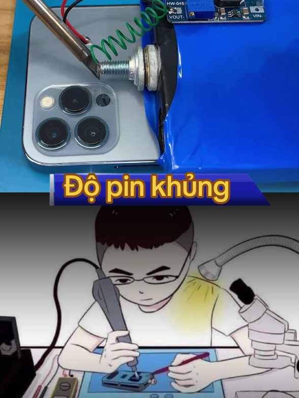 độ pin siêu khủng #phapsuchina #dopin #pinlithium #suadienthoai #repairphone 