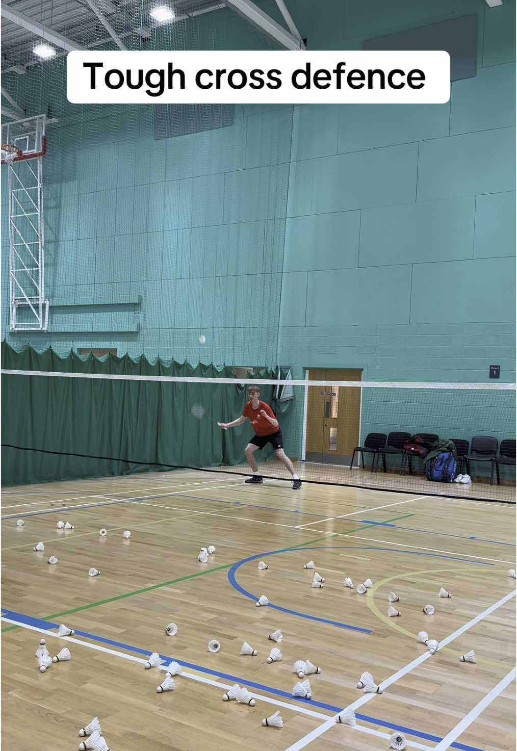 Racket hip cross defence A tough but useful shot if you practice it!! #badmintondoubles #badmintonworld #badmintonsmash 