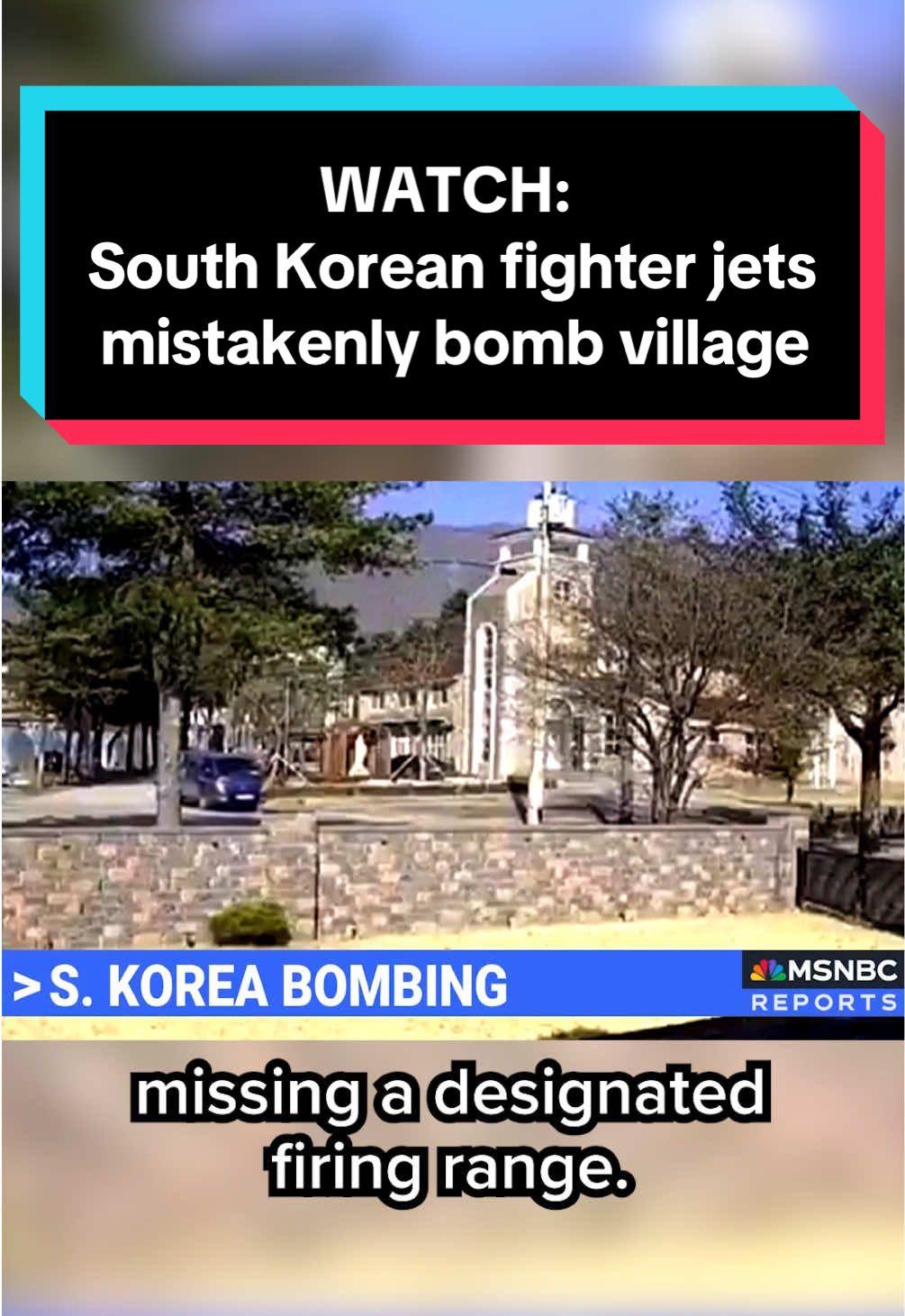 South Korea accidentally bombs civilian area during military training leaving at least 15 people injured. #breakingnews  #news  #southkorea 