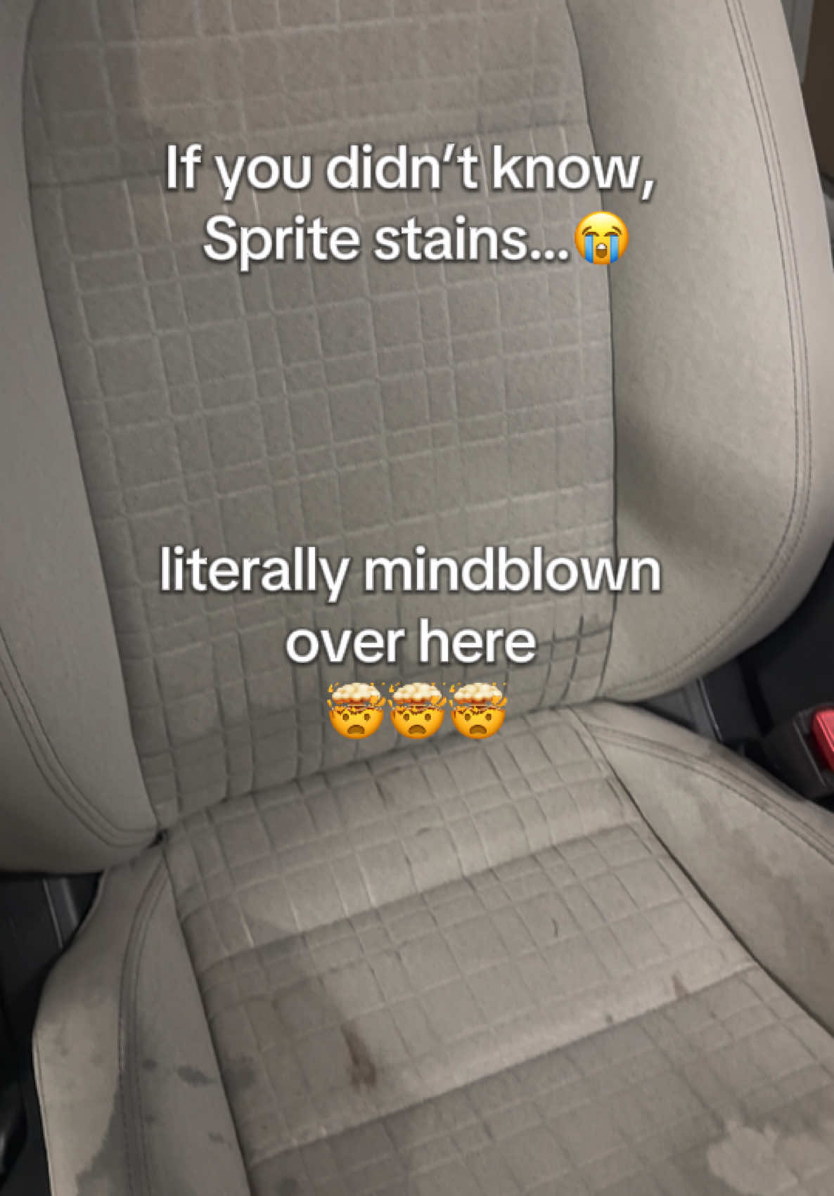 Mom’s, here is your PSA that Sprite will stain. 😭  Immediately add to cart!!! 🤯🤯🤯 @Phueut-Official  #steamer #upholsterycleaning #cleanwithme #sprite #CleanTok #clean #carclean #kids #messy