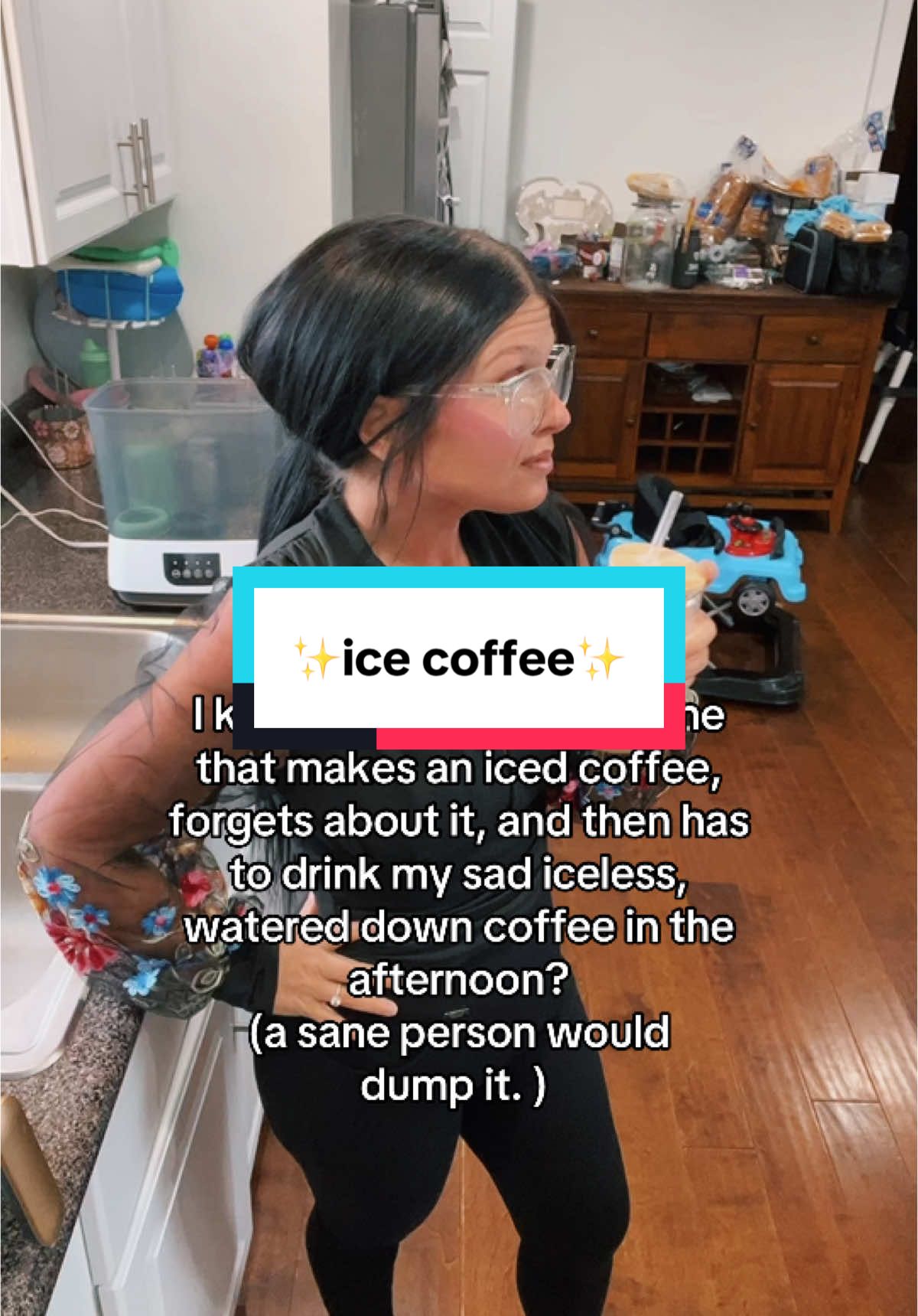 I couldn’t tell you the last time I finished my iced coffee before it was watered down and lifeless 🫠 ##coffee ##icedcoffee ##coffeetok##momlife