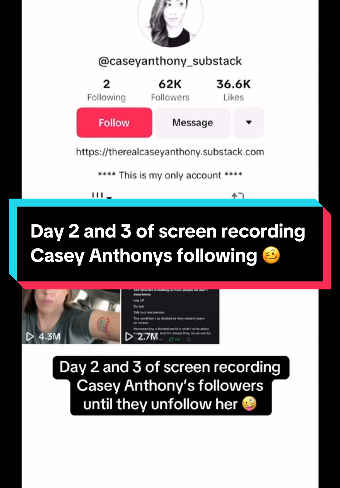 I’m sure most of you just want to follow drama but by following her you’re making her $. Plz unfollow and report her to TikTok #caseyanthony #caseyanthonycase #truecrime #justiceforcayleeanthony 