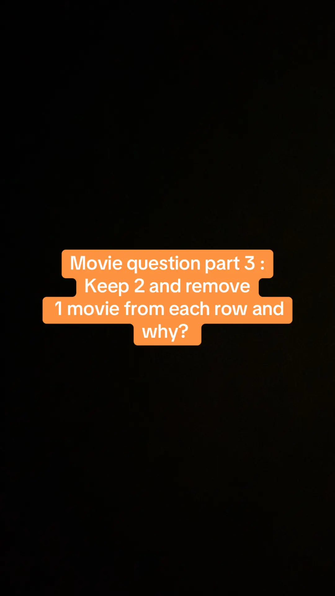 Keep 2 and remove 1 movie from each row and why?  #movies #shawshankredemption #fightclub #godfather #interstellar #inception #djangounchained #dirtyharry #thegreenmile #avatar #capcut 