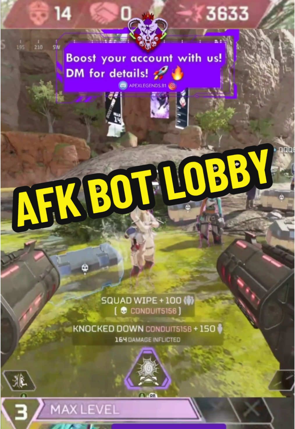 🚀 Instant AFK Bot Lobbies Available! 🚀 No account info needed! Just join, ready up, and farm your kills, 20 bomb, or 4K badge easily! 🔥🎯 📩 join in my discord now link in bio✅ #ApexLegends #AFKBotLobby #EasyBadges #20Bomb #4KBadge #apexlegendsb1