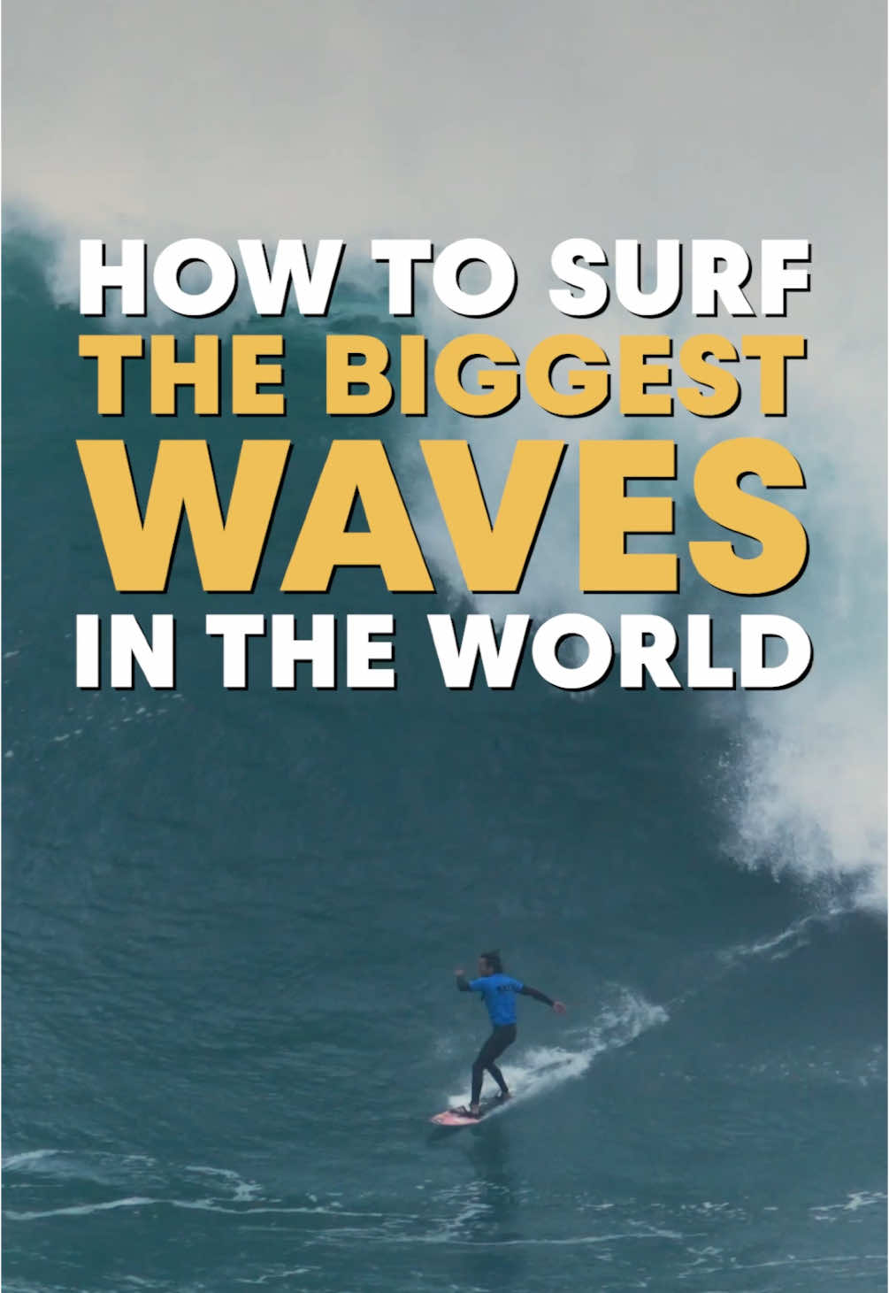 how to surf the biggest waves in the world 🌊 #redbull #givesyouwiiings #surf #surfing #nazare 