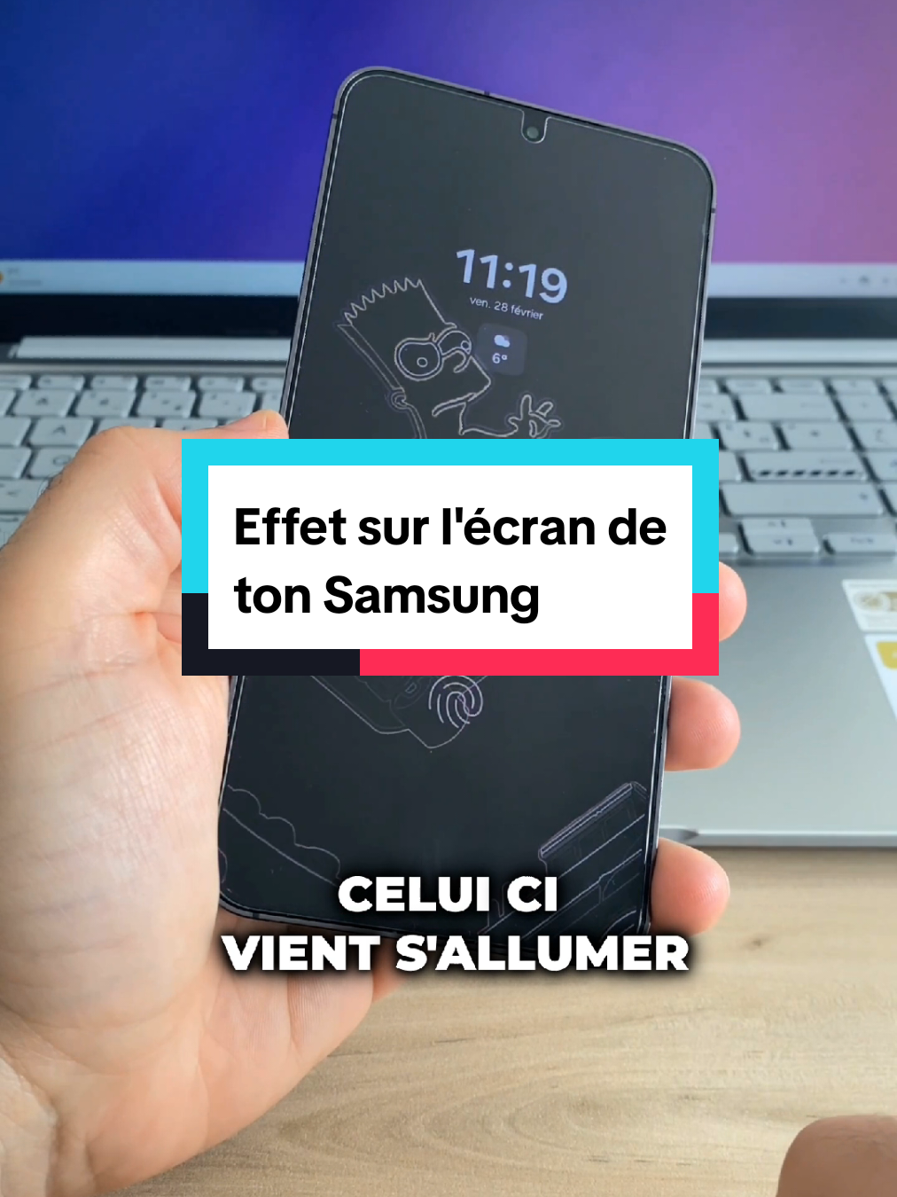 Tu aimerais ajouter cet effet sur l'écran de ton téléphone Samsung ? Ça le vraiment classe 😎 #astuce #samsung #android #astucetech #tech #androidhacks 