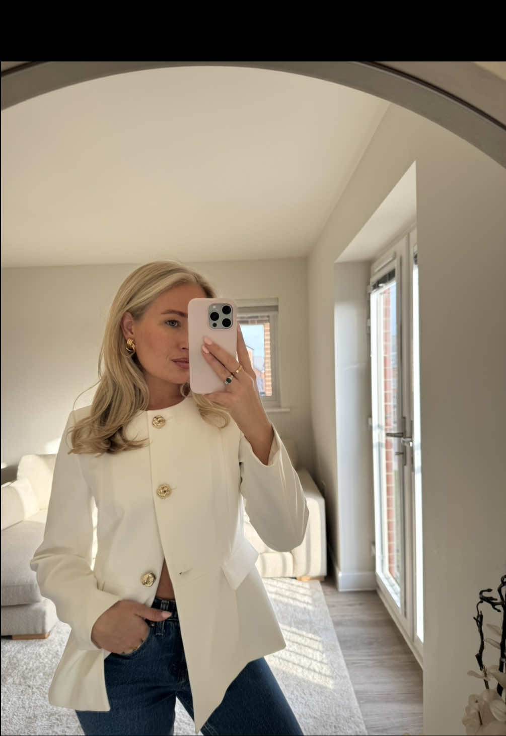 this Zara blazer jacket 😍🤍🤍 obsessed! A keeper!  Linked on LTK in bio #zara #zarawoman #fyp 