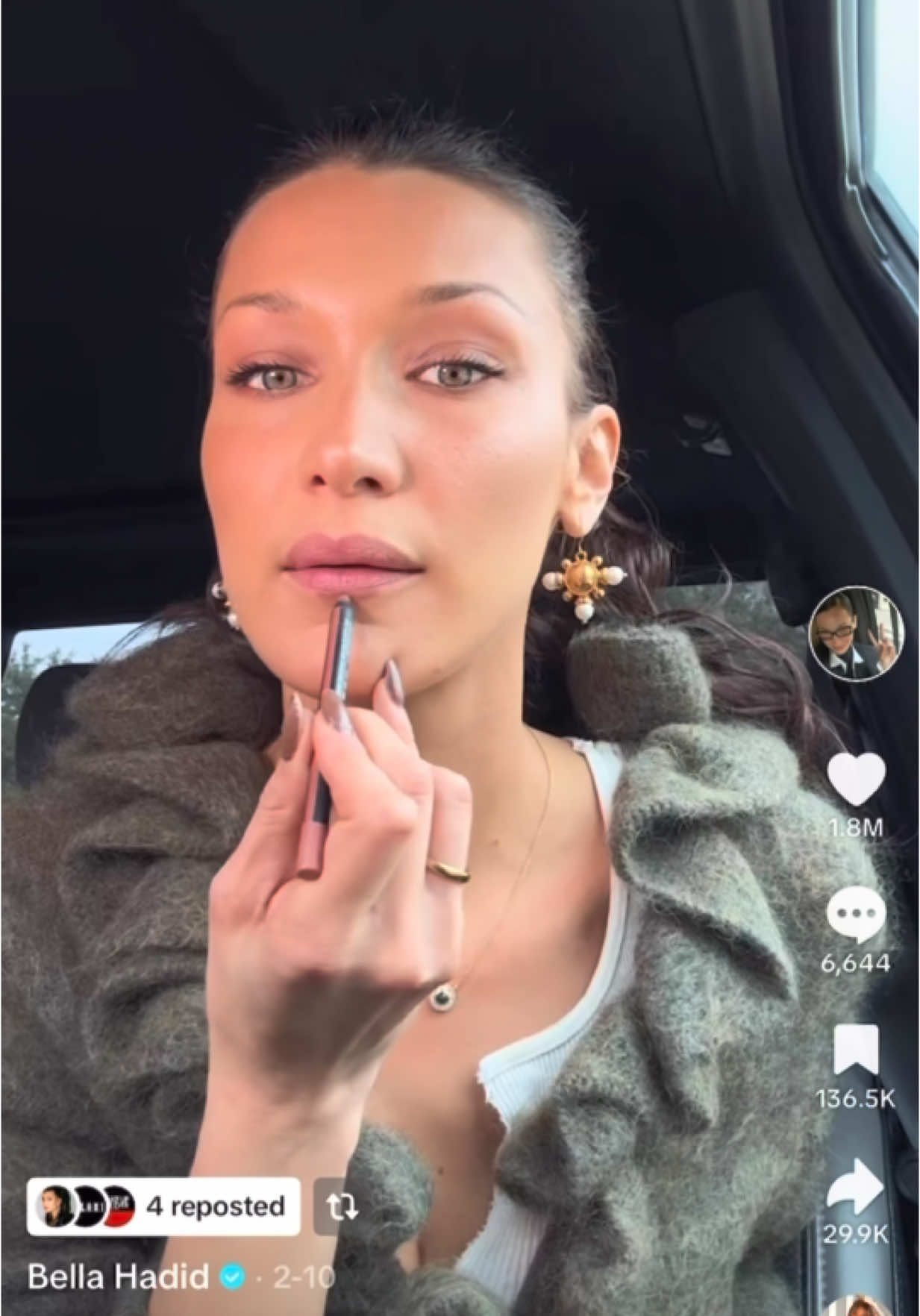 Let’s try @Bella Hadid ‘s lip combo  Lip Liner: @makeupforever Artist Color Pencil - 600 Anywhere Caffeine The lip gloss Bella Hadid used in this video is Kendall Jenner’s lip gloss which is not available. So I am using @Maybelline NY Lifter Gloss in Bubblegum that is quite similar to the Kendall’s one. #bellahadid #bellahadidmakeup #makeupforever #makeupforeveranywherecaffeine  #maybellineliftergloss #lipcombo #colorsoflifewithfakiha 