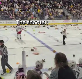 The shooter vs the shots from Teddy Bear Toss in Providence last weekend 🐻🏒 full video recap coming tonight! #ahl #hockey #hockeytiktoks #teddybeartoss #providence #sports #photography #womeninsports 