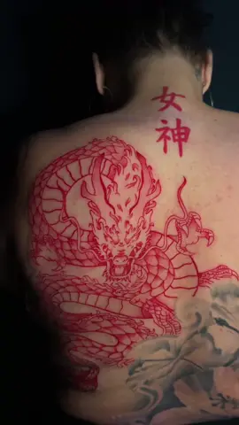 Can’t wait to add to this beautiful red dragon 🐉 #dragontattoo #backtattoo #tattoo #tattooartist #londontattooartist #fyp #tattooideas #art #redtattoo 