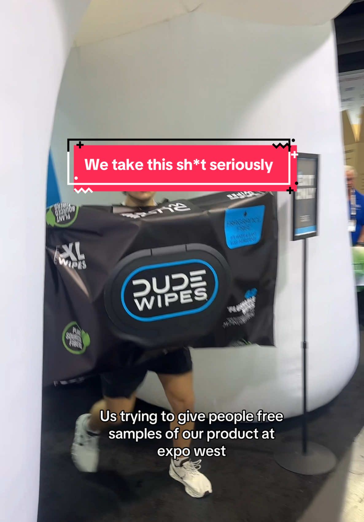 Cleaning butts one wipe at a time #expowest #dudewipes #expowest2025 