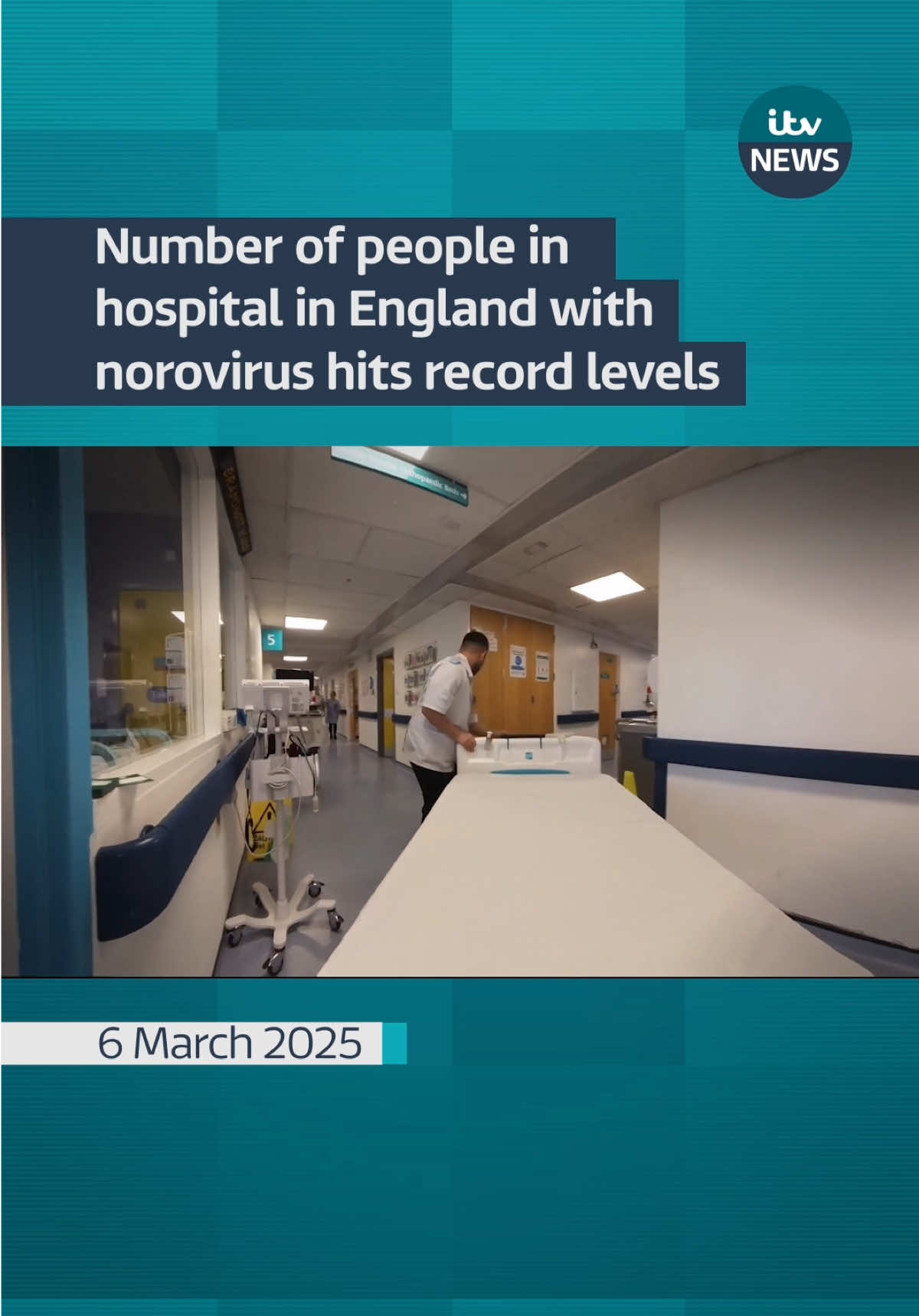 NHS England data released on Thursday shows an average of 1,094 patients were in hospital with norovirus each day last week, with more hospitals continuously running 