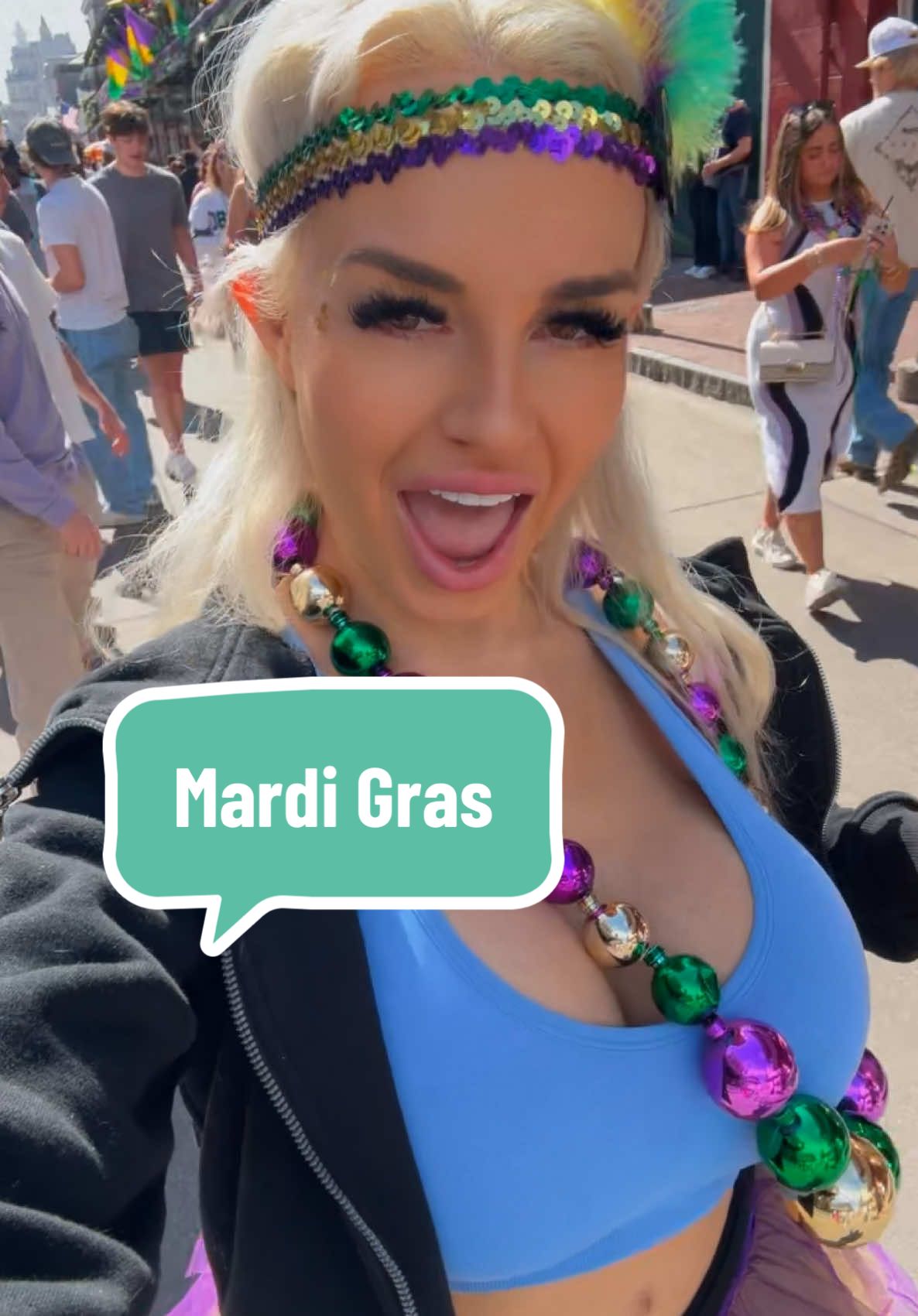 Happy Mardi Gras!!😝💜💚💛 #mardigras #neworleans #mardigras2025 
