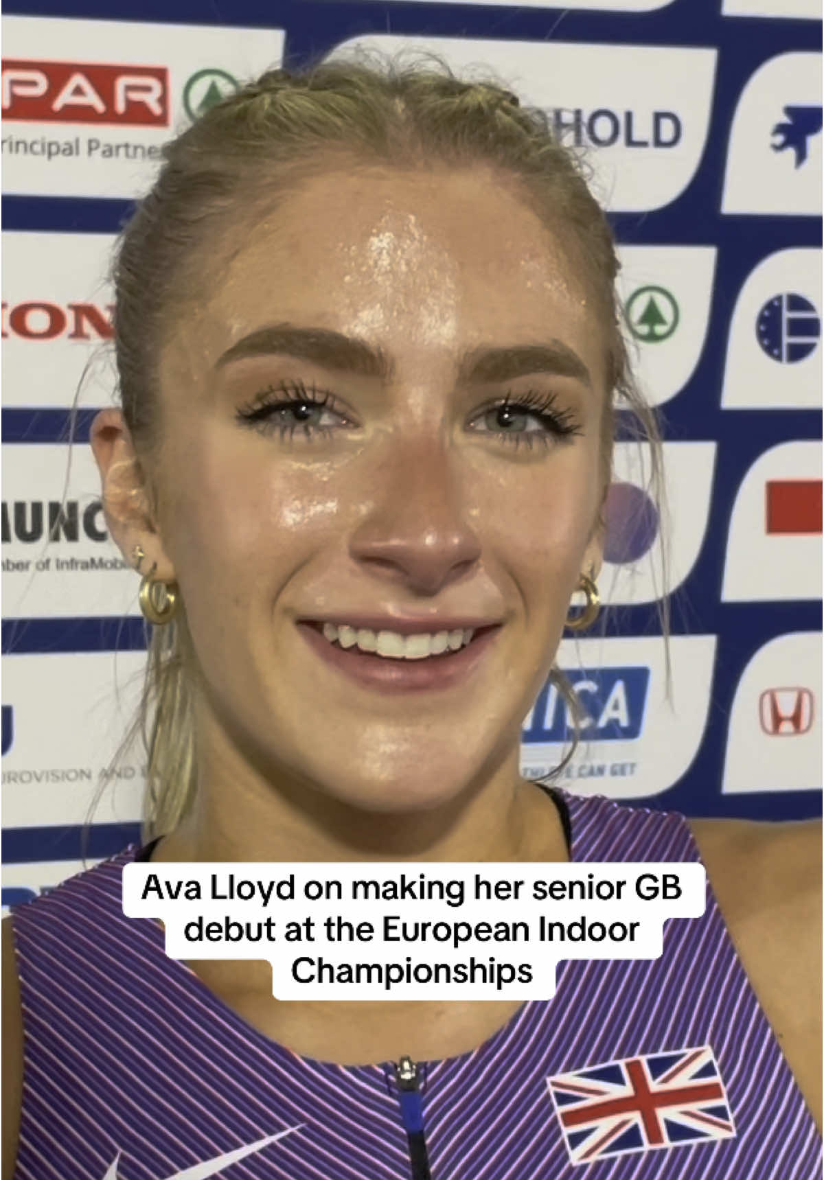 “I wasn’t even expecting to be here, there was only a tiny hope, so to actually do it was incredible even if I was a bit disappointed.” Ava Lloyd on making her senior GB debut in the 1500m heats at the European Indoor Championships 🇬🇧 The 19-year-old finished sixth in her heat clocking 4:18.74 in Apeldoorn 🏃‍♀️ 🎙️ Euan Crumley
