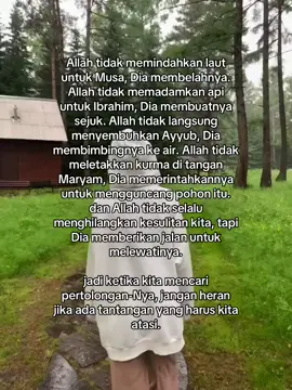 Kadang, pertolongan Allah bukan tentang menghilangkan rintangan, tapi membimbing kita untuk melewatinya dengan lebih kuat. #motivation #reminderislamic 