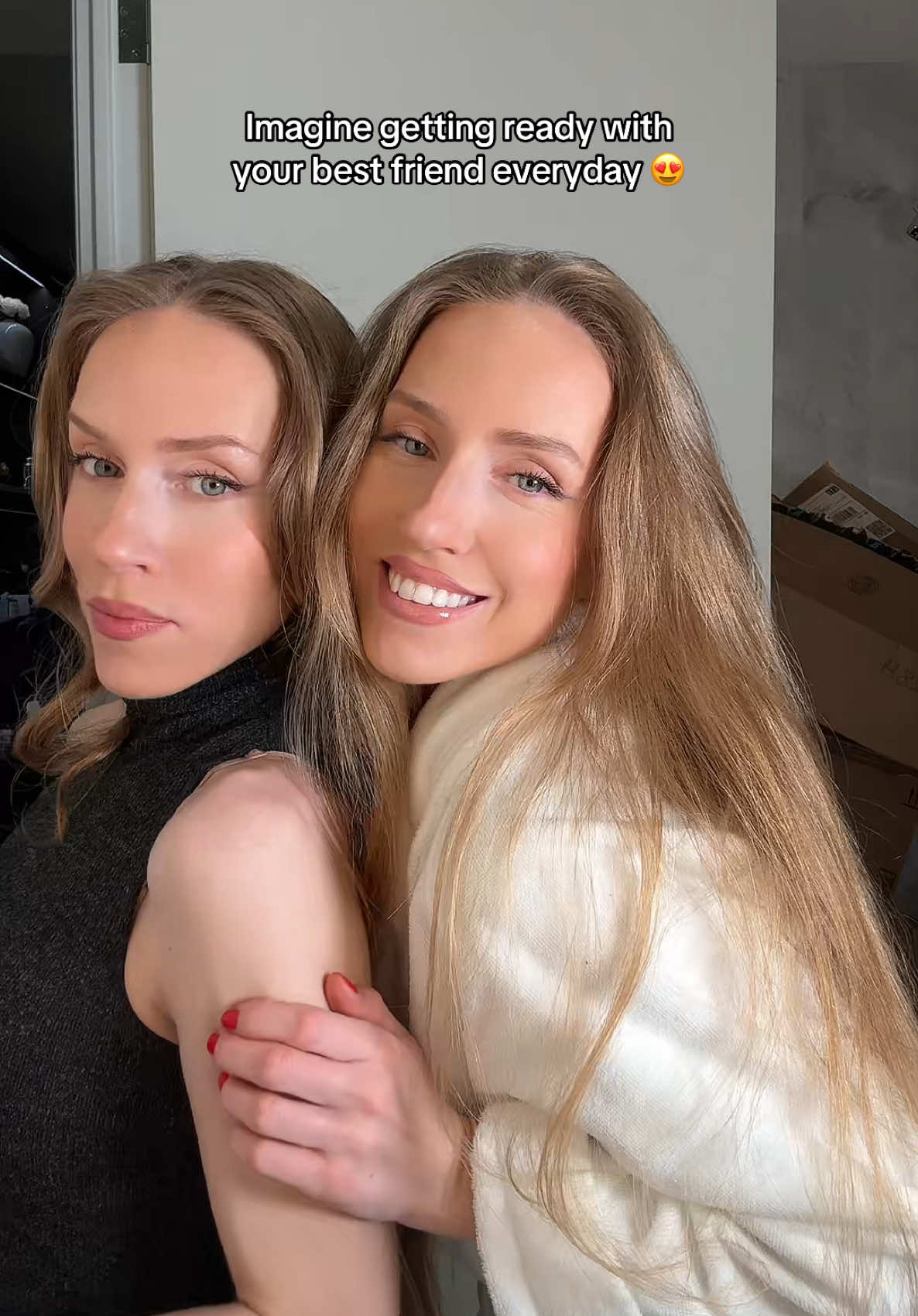 So lucky 🥹😍 #twins #twinsisters #twinsoftiktok #getreadywithme #makeuptutorial #longhair 