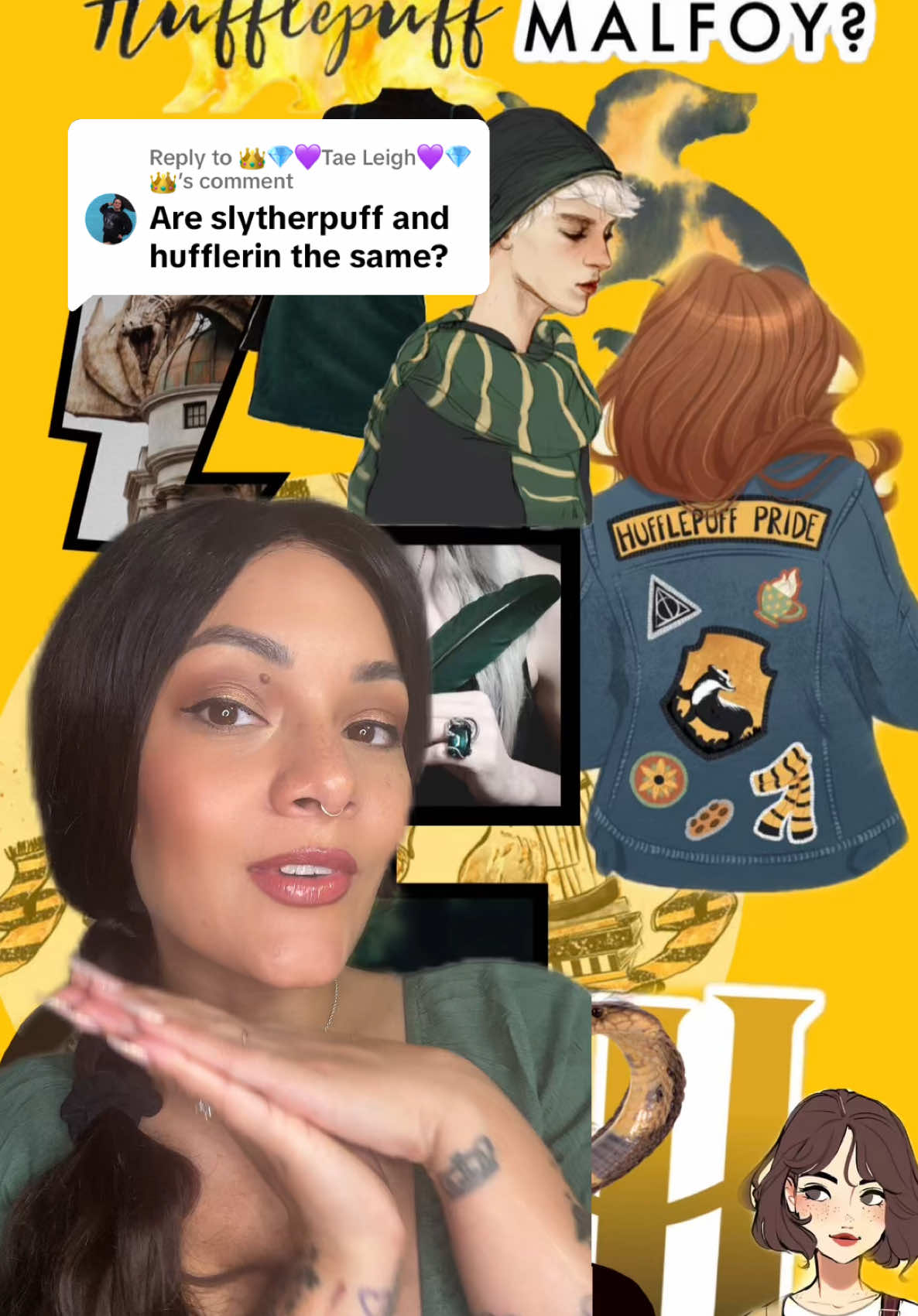 Replying to @👑💎💜Tae Leigh💜💎👑  Are slytherpuff & hufflerin the same? Let’s break them down 🐍 🦡  #hogwartshouses #hufflepuff #slytherin #slytherpuff #hufflerin 