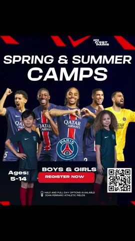 Unlock Your Child’s Full Potential at PSG Academy LA Camps! If you’re looking for a program that will help your child develop real soccer skills, grow in confidence, and train like the pros—PSG Academy LA is the place to be. Our camps are designed for players ready to take the next step, with professional training focused on technical skills, tactical awareness, and game intelligence. Each session challenges players to think faster, play smarter, and push their limits in a supportive and competitive environment. Spring & Summer Camp Registration Now Open! ✔ Full-day & half-day options available ✔ Elite training led by PSG-certified coaches ✔ European-style methodology used by top academies ✔ Designed for players eager to develop their game Spring Camp Dates (Aligned with School Breaks): 📅 Glendale USD: March 24-28 📅 Pasadena USD: April 7-11 📅 LAUSD: TBD Summer Camp Dates: 📅 June 16-20 📅 June 23-27 📅 July 7-11 📅 July 14-18 📅 July 21-25 ⚽ Spots are filling fast—register today! #PSGAcademyLA #trainwiththebest 