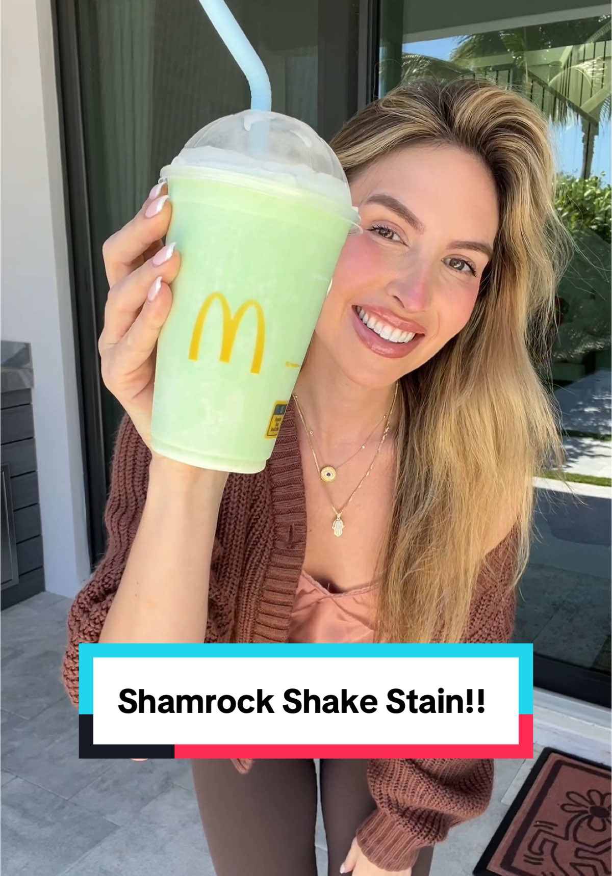 Staining my couch with a shamrock shake!!! 😱