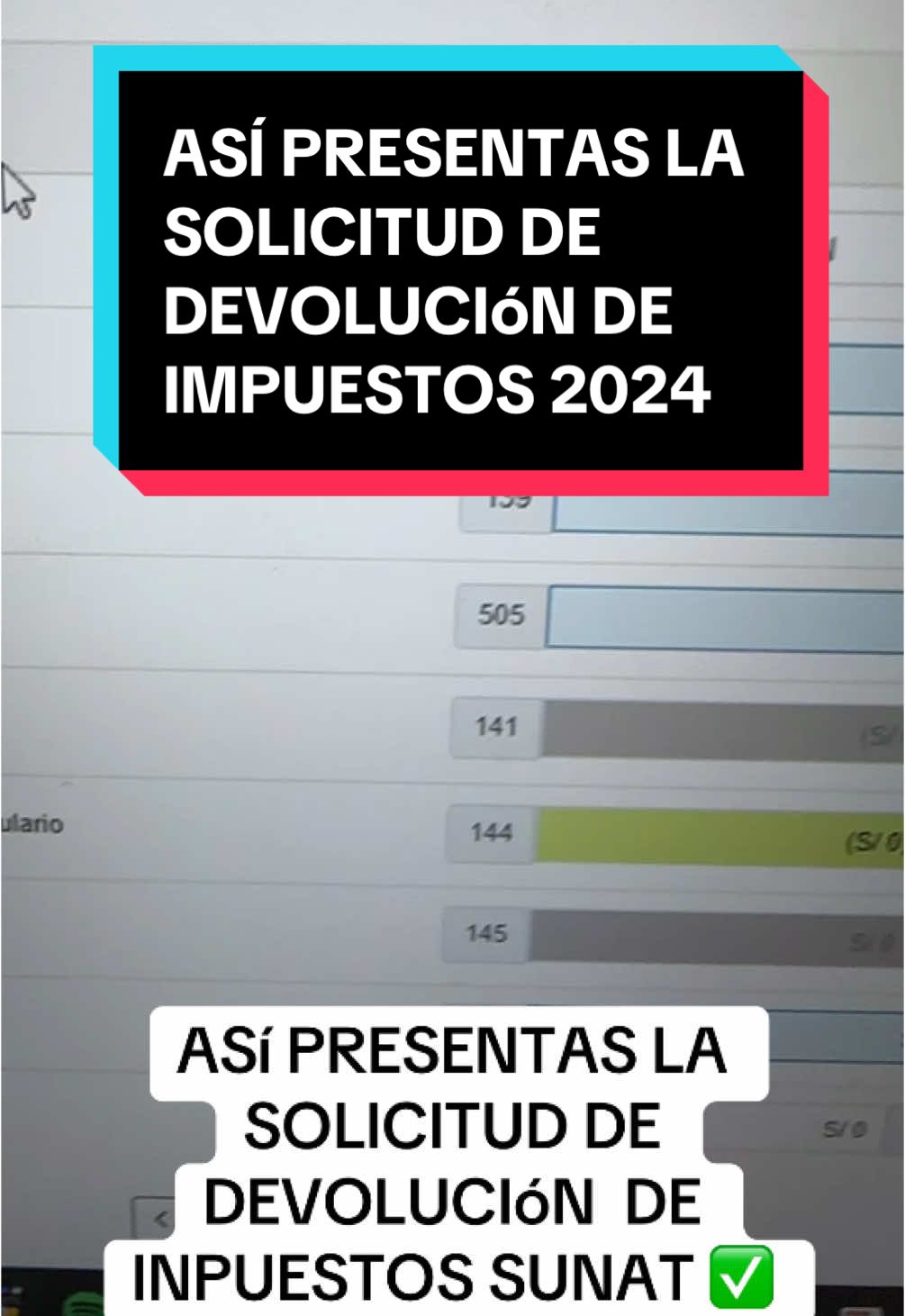 📢 ¿Cómo solicitar la devolución de impuestos en SUNAT 2024? 💰💡 En este video te explico los pasos clave para presentar tu solicitud tras la Declaración Anual del Impuesto a la Renta. Recuerda tener tu CCI registrado ✅ para evitar problemas. 🔥 No te lo pierdas porque pronto subiremos el video completo con más detalles. 📹✨ Si necesitas ayuda, escríbeme 📩 #DevoluciónDeImpuestos #SUNAT2024 #DeclaraciónAnual #Impuestos #CCI #Renta2024