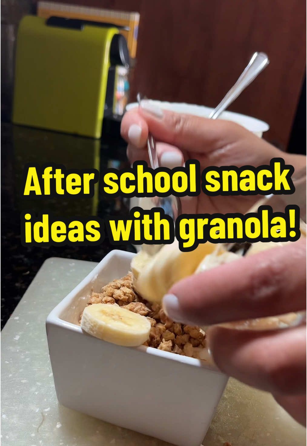 After school snack ideas with granola @KodiakCakes #snackideasforkids #healthysnackideas #afterschoolsnack #saludableyrico #tiktokmoms 