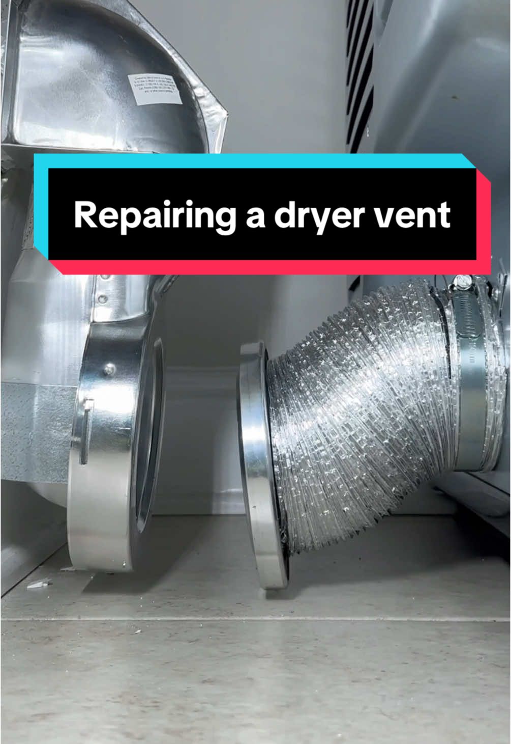 Repairing a dryer vent duct issue 💨 #plumbing #plumber #asmr #DIY #foryou 