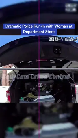 Dramatic Police Run-In with Woman at Department Store #cops ##copsoftiktok 