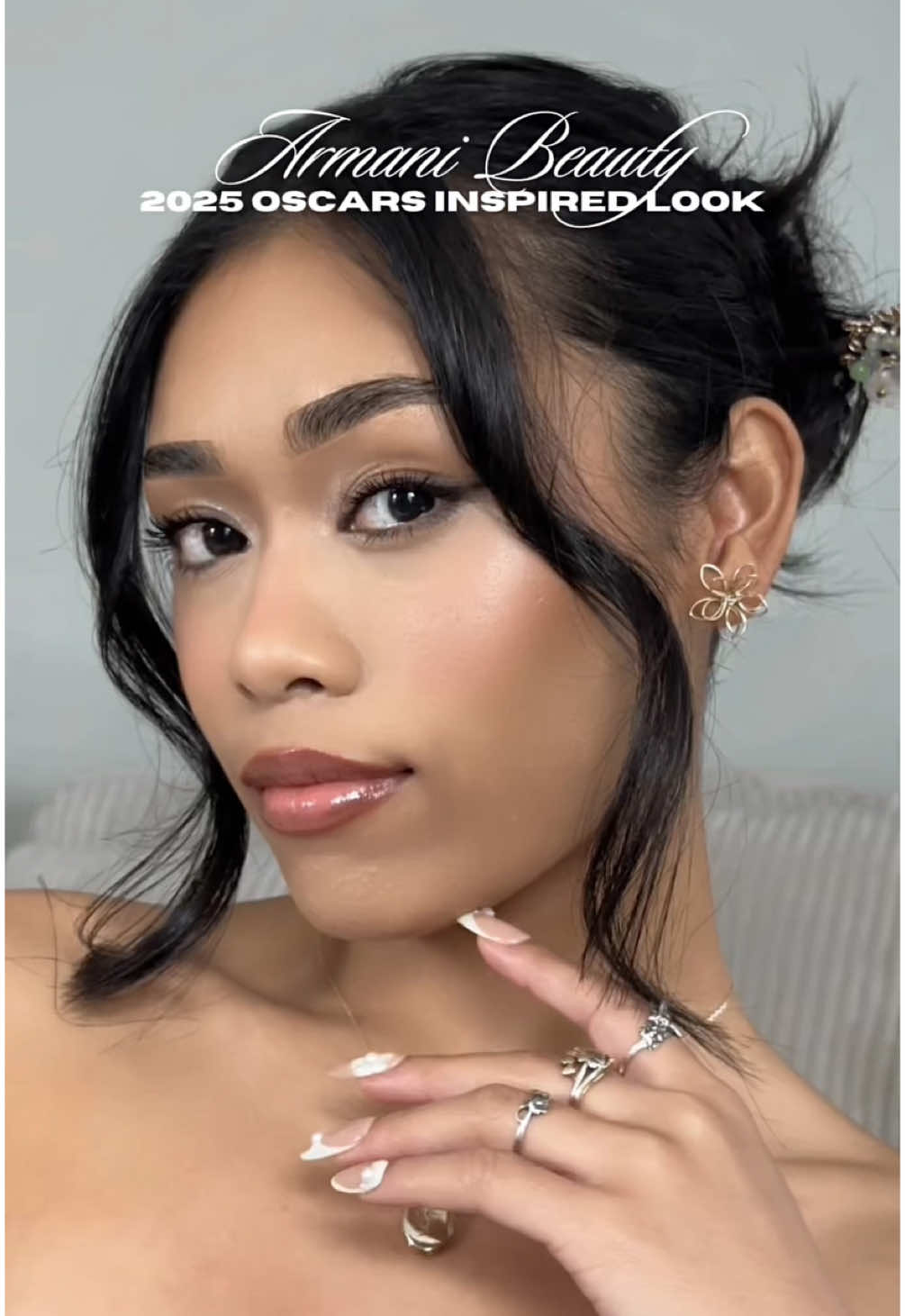 Recreating Mikey Madison’s 2025 Oscars makeup done by MUA @Melissa Hernandez 🤍 using @Armani beauty ✨  - fluid sheer glow enhancer 2 - luminous silk foundation 6.5 - luminous silk concealer 5.75 - luminous silk cheek tint 53 - luminous silk acqua highlight 1 - eye tint matte 99m - eye tint shimmer 12s - vertigo lift mascara - prisma glass lip gloss 07 #armanibeauties #armanibeauty #luminoussilk #oscars 