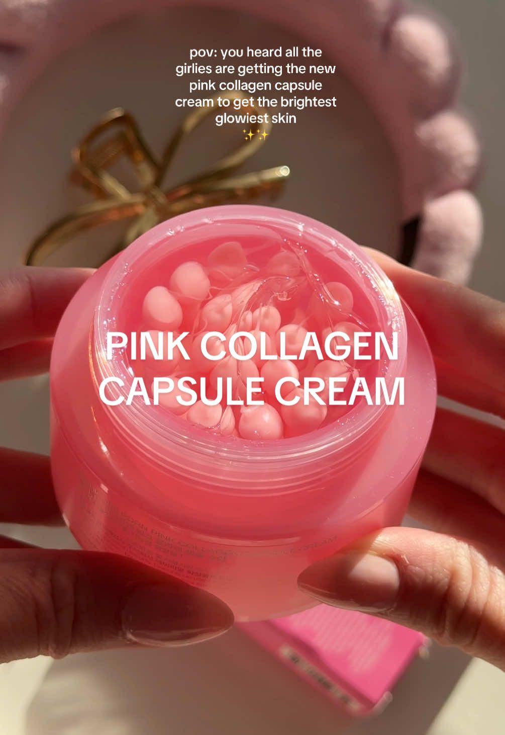 Medicube's new pink collagen capsule cream has all the skincare girlies excited ✨🙌🏻😍 #medicube #medicubetiktokshop #collagencream #skincare #pdrn #collagen #spotlightfinds 