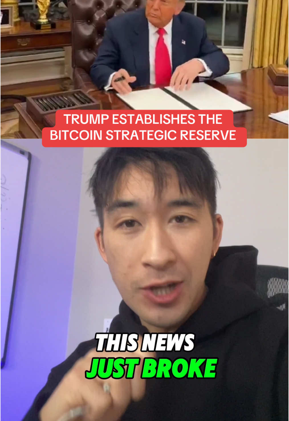 Trump signs executive order creating the bitcoin strategic reserve, crypto markets sell off as no additional buys announced. Very bullish for long term, but already priced in. #bitcoin #bitcoinstrategicreserve #cryptoinvestor #trump #cryptonews