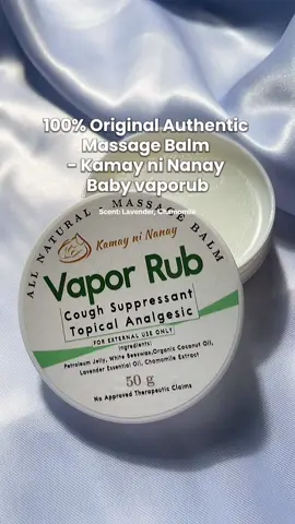 must have Kamay ni nanay baby vaporub. makaka help ito sa mga babies na may ubo or sipon. #kamayninanayvaporub #vaporub #kamayninanay #babyneeds #recommendations #tiktokfinds #fyp 