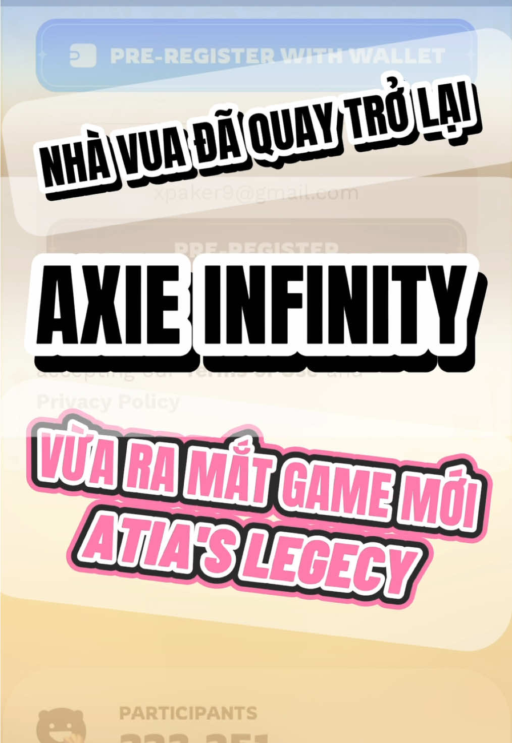 Nhà vua đã quay trở lại - Đăng ký beta test ngay các sir ơi! #axieinfinity #AtiasLegacy #gamefi #Hot #news 