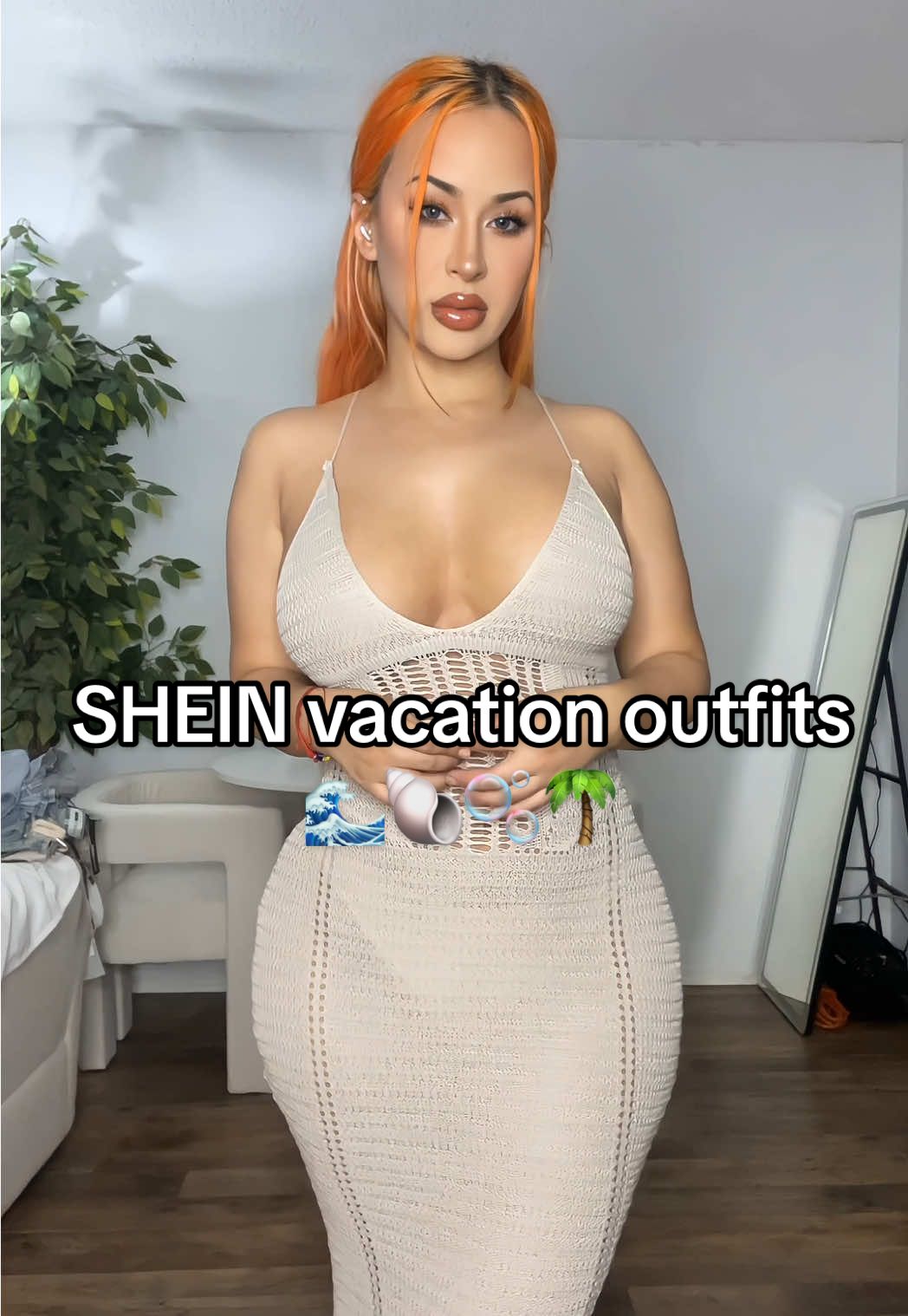 SHEIN vacation outfits: 63ZBY coupon code:Ssfprincess 🌊🐚🫧🌴 @SHEINUS @SHEIN  #fyp #SHEINforAll #OOTD #vacationoutfits #haul 