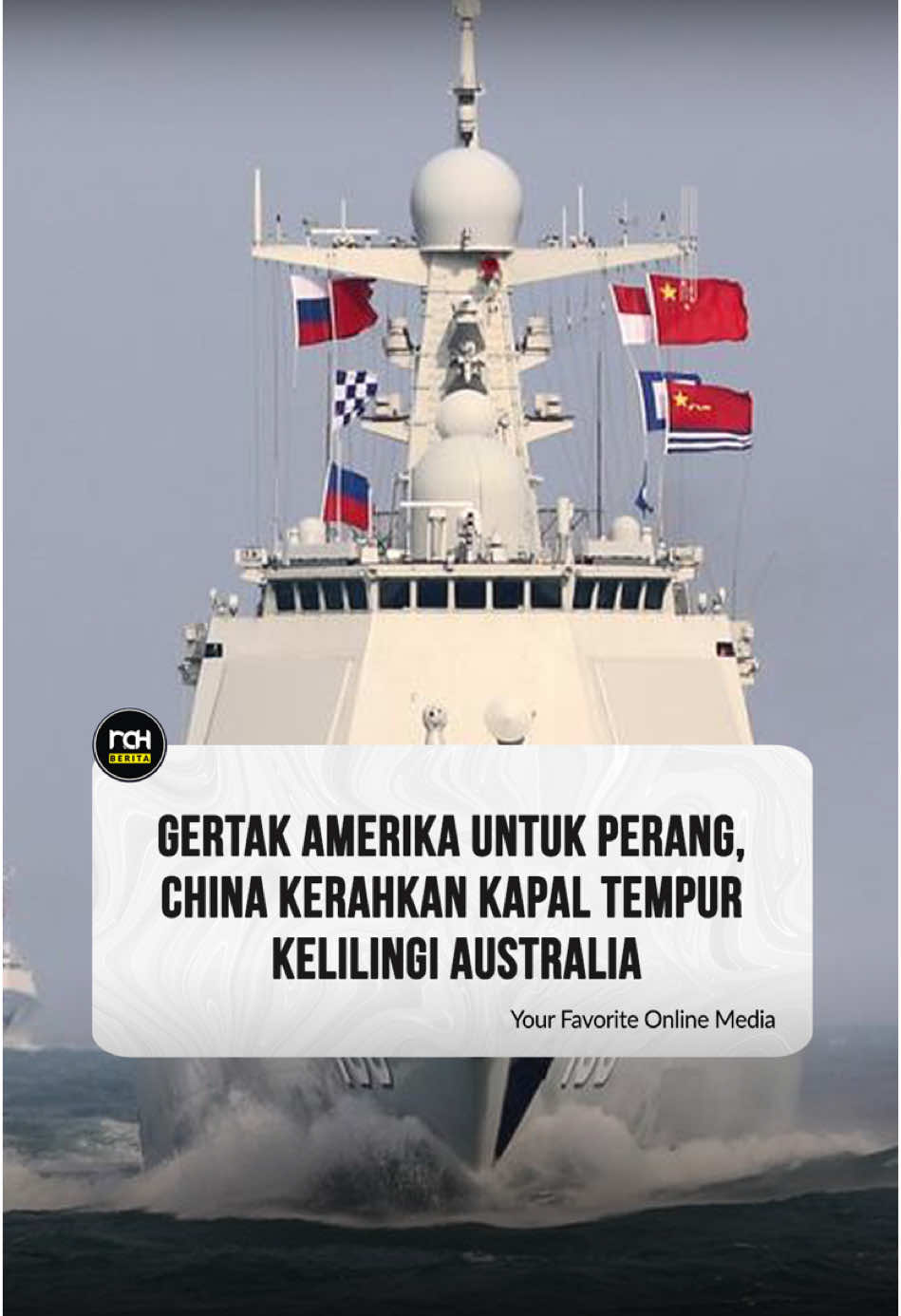 Gertak Amerika untuk Perang, China Kerahkan Kapal Tempur Kelilingi Australia Kapal perang China mengelilingi garis pantai Australia termasuk ke dekat pangkalan kapal selam Amerika Serikat. Manuver itu dilakukan beberapa pekan sebelum Kementerian Luar Negeri China menegaskan bahwa Beijing siap melakoni perang apapun jika AS menginginkan perang terkait kenaikan tarif impor. Armada Angkatan Laut China yang dipimpin Kapal perusak Tipe O55 Zunyi berlayar selama lebih dari tiga pekan di dekat perairan Australia. Mereka juga dilaporkan menggelar latihan tembak-menembak, aktivitas yang belum pernah terjadi sebelumnya di perbatasan Australia-Selandia Baru. Lintasan kapal perang di dekat Perth menandai salah satu operasi China yang paling signifikan. Pelayaran armada AL China ini juga memicu ketegangan terutama usai latihan tembak langsung di Laut Tasman, antara Australia dan Selandi Baru. Latihan itu disebut-sebut mengganggu lalu lintas udara komersial. Australia dan Selandia Baru juga mengeklaim tak menerima pemberitahuan sebelumnya terkait aktivitas militer China. Imbas latihan tersebut, setidaknya 49 penerbangan komersial harus dialihkan usai China mengeluarkan peringatan selama latihan pertama. #cina #kapalcina #kapalperang #amerika #china 