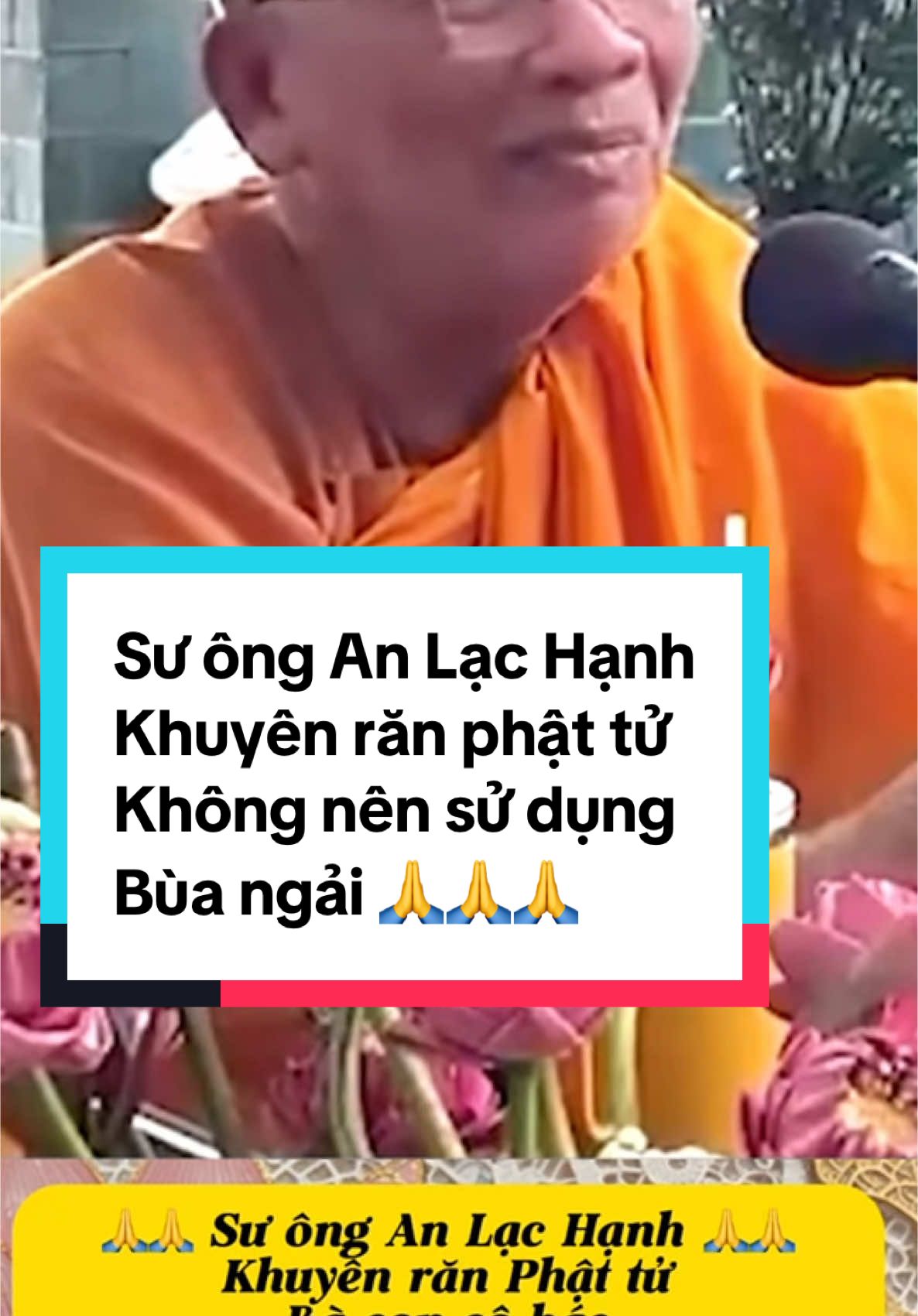 Sư ông An Lạc Hạnh Khuyên răn phật tử, bà con, cô bác Không nên sử dụng  Bùa ngải 🙏🙏🙏 xin thường niệm Nam Mô A Di Đà Phật 🙏🙏🙏