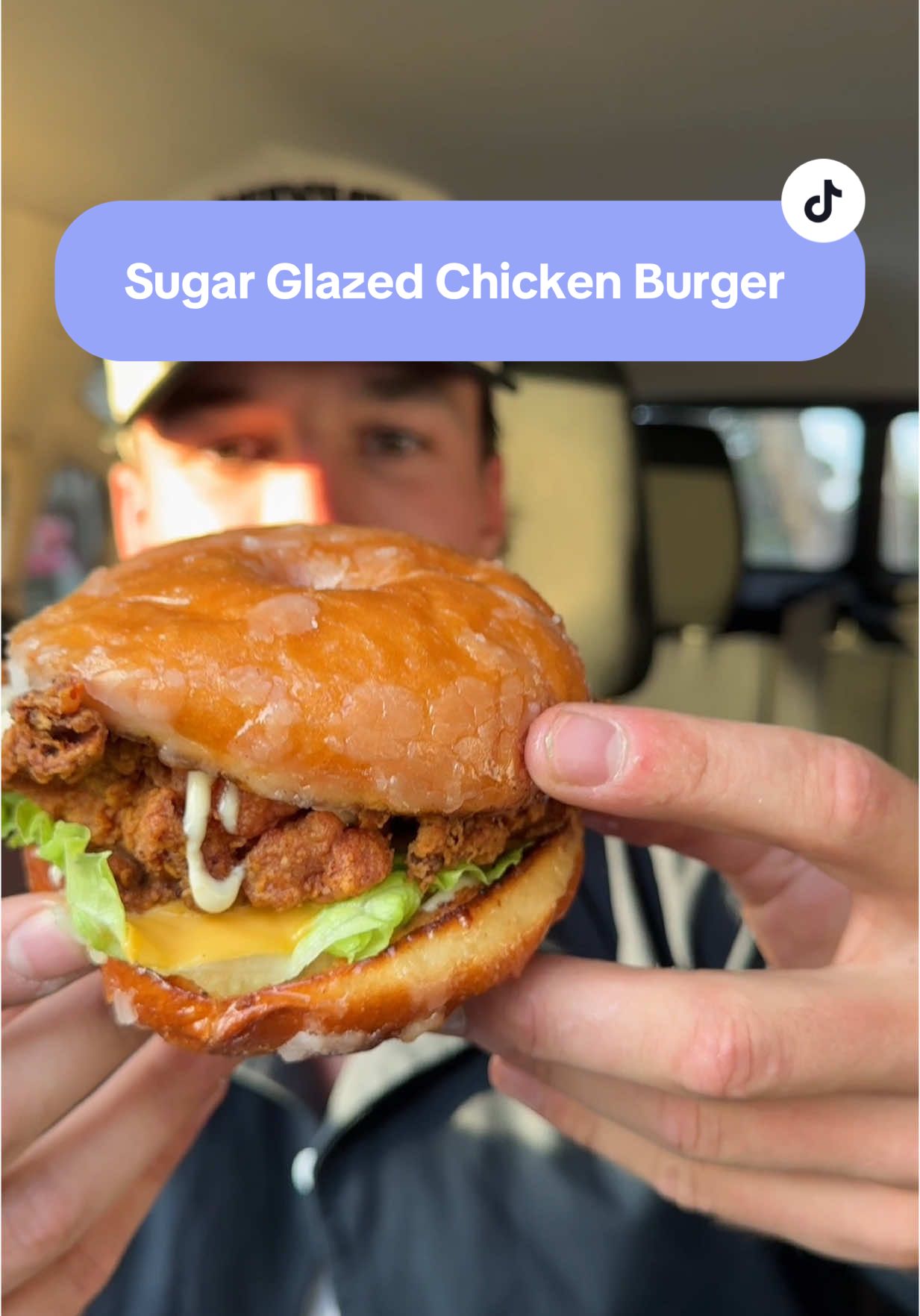 Trying something a little different, fried chicken burger on a sugar glazed donut. Definitely an acquired taste but a good experience 😅 #melbourne #burgers #melbournefood #Foodie #musttry #chickenburger #sugarglazeddonut 