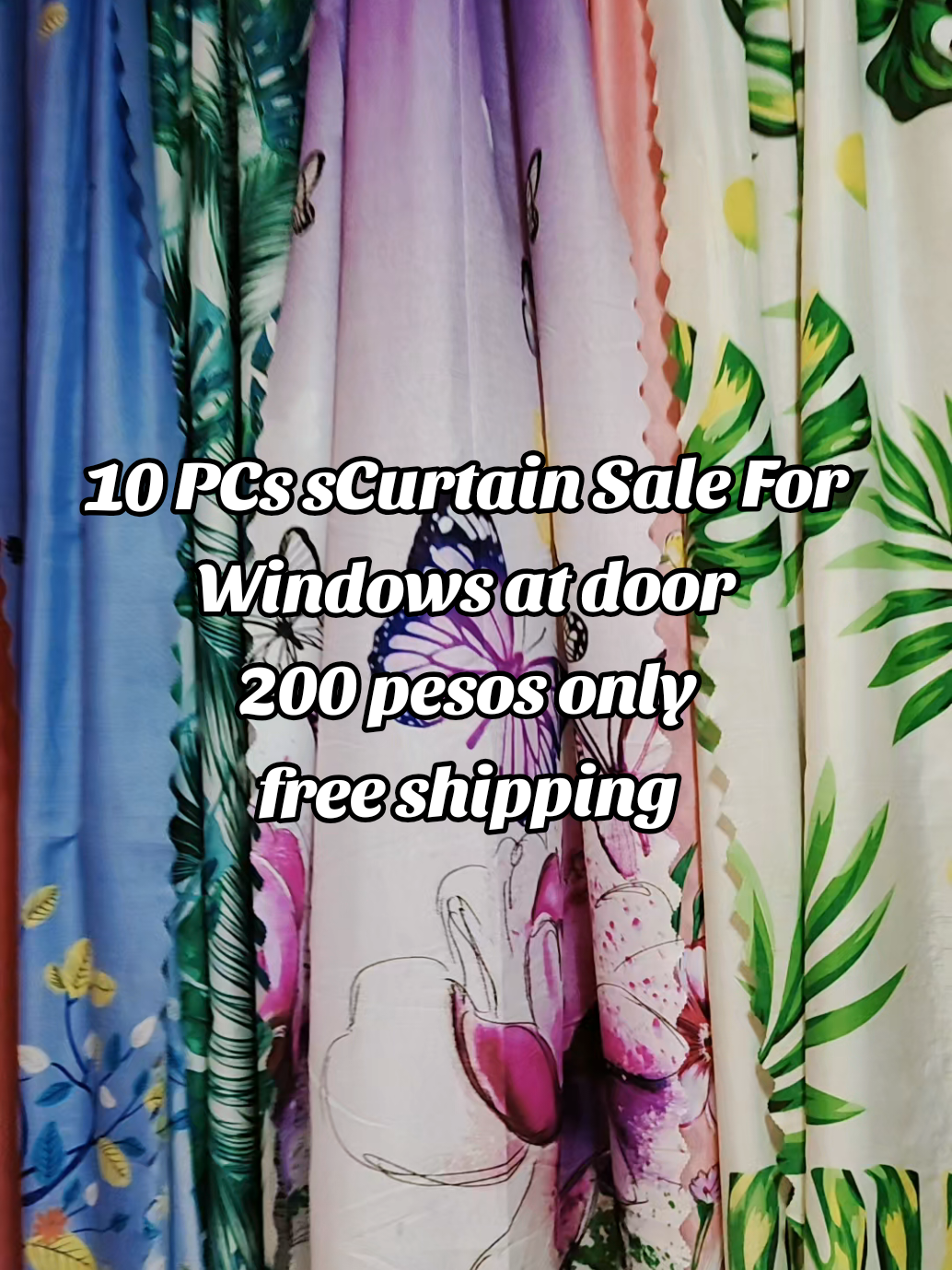 10 PCs Curtain Sale For Windows at door #fyp #ladies27🔥 #goodquility #homesuplies 