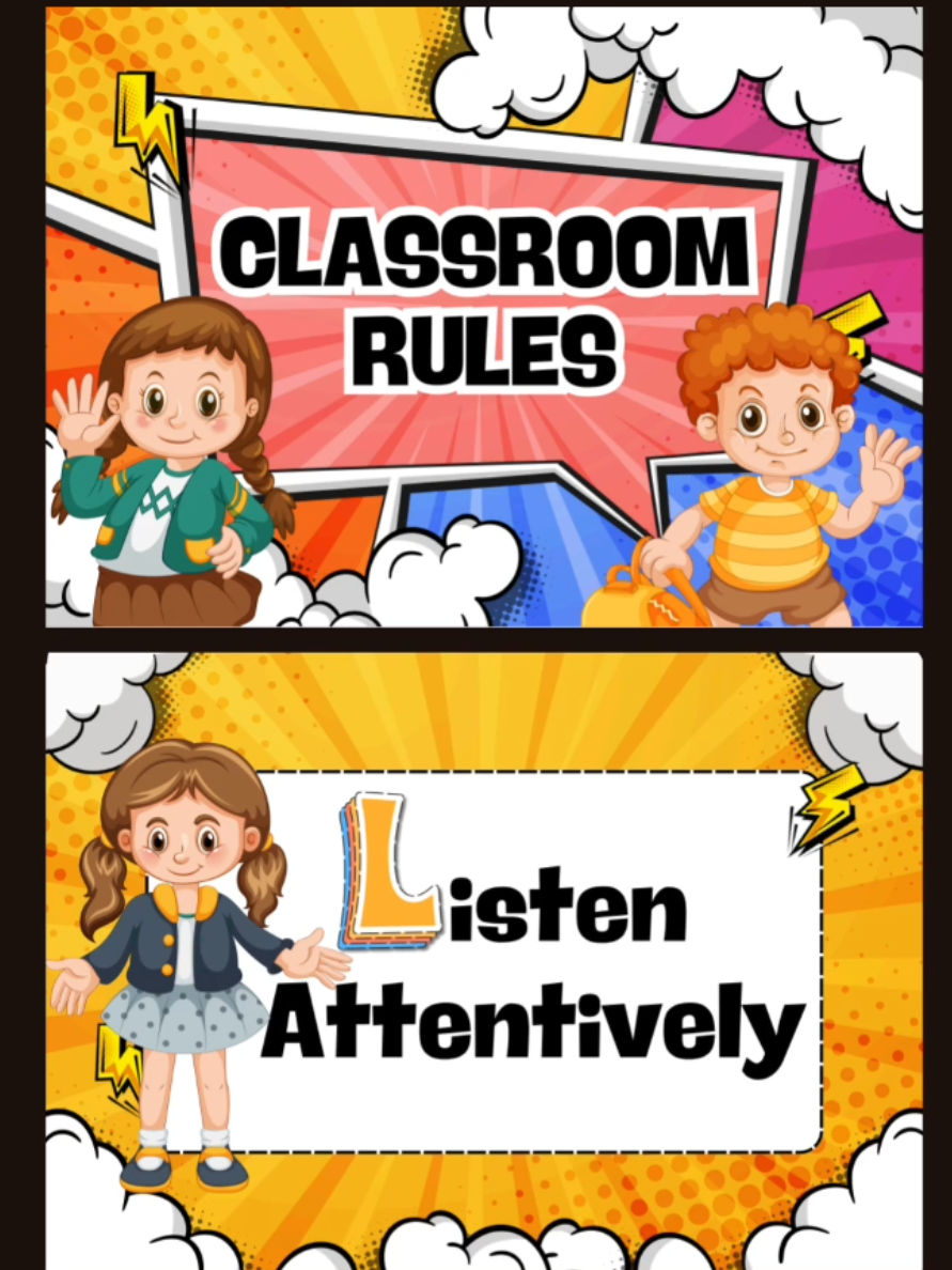 𝗖𝗹𝗮𝘀𝘀𝗿𝗼𝗼𝗺 𝗥𝘂𝗹𝗲𝘀 ✨ Comment '𝗣𝗢𝗣' if you want to avail the soft copy of this. 💌 PS. A Filipino version of this design is also available! #classroomrules #studentteacher #demoteaching #finaldemonstrationteaching #instructionalmaterials #fyp #foryou 