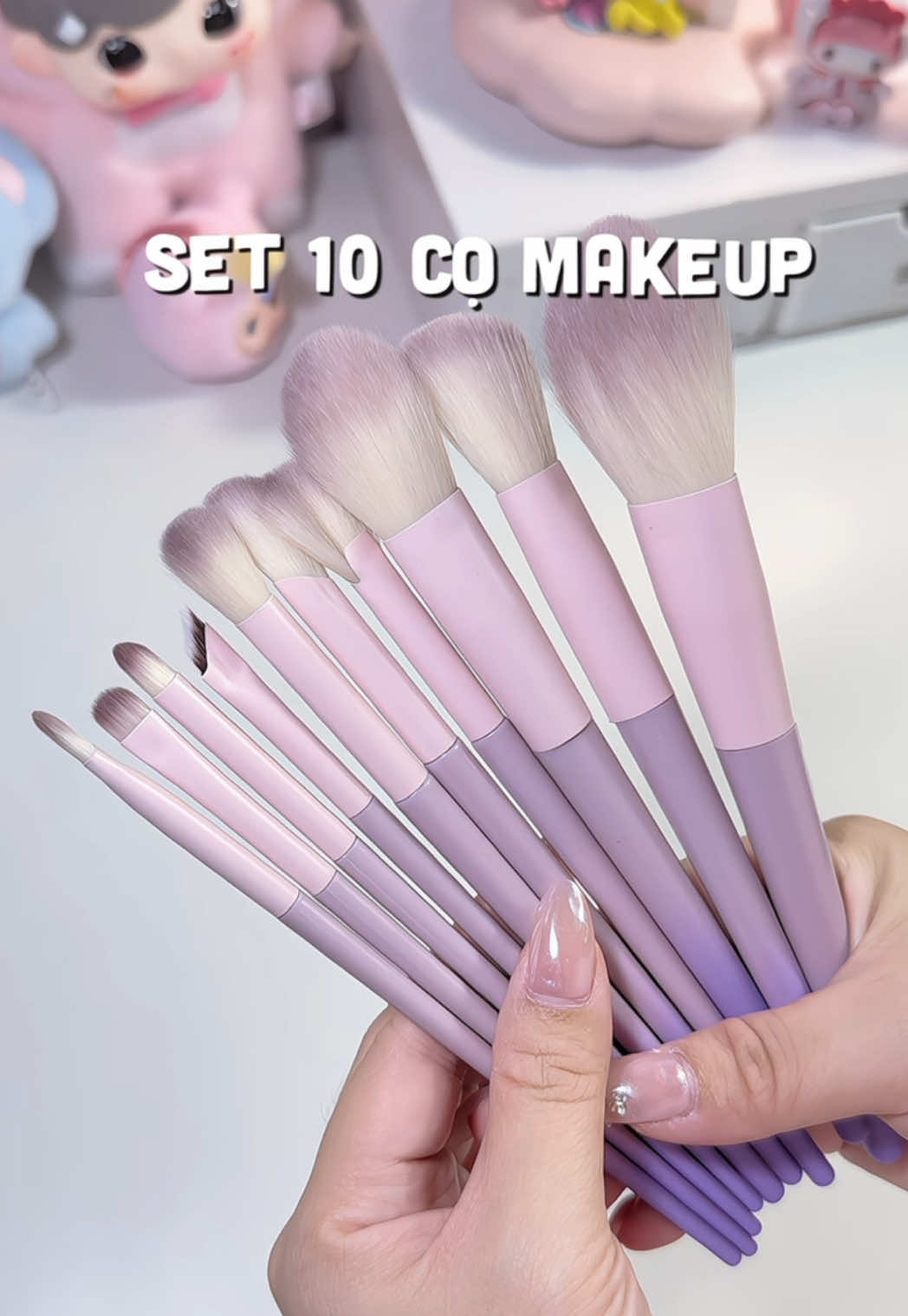 Bộ cọ 10 món giá hạt rẻ mà lông mềm ghê #setcotrangdiem #cotrangdiem #comakeup #makeup #bocotrangdiem #bocomakeup #derf #goclamdep #review #xuhuong #viral #reviewcamoi 