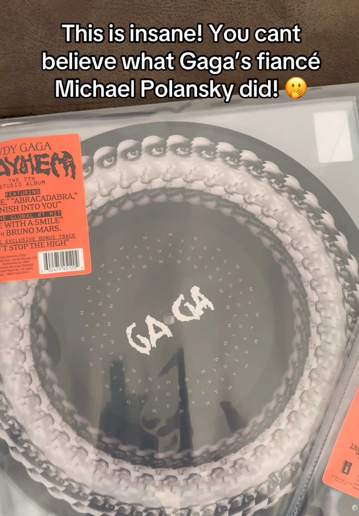 Guys #michaelpolansky did something incredible on #mayhem ! @ladygaga it’s so cute! #ladygagamayhem #vinylwrap #mayhemalbum #musicnews #vinylrecords 